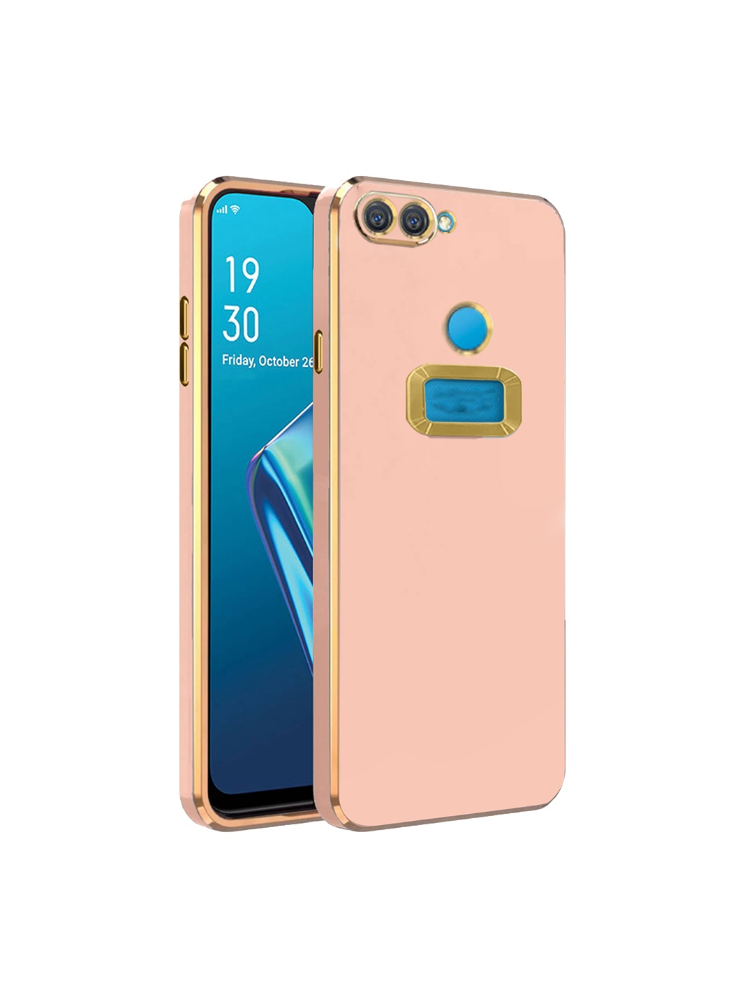 

Karwan Camera Protection Oppo A12 Phone Back Case, Peach