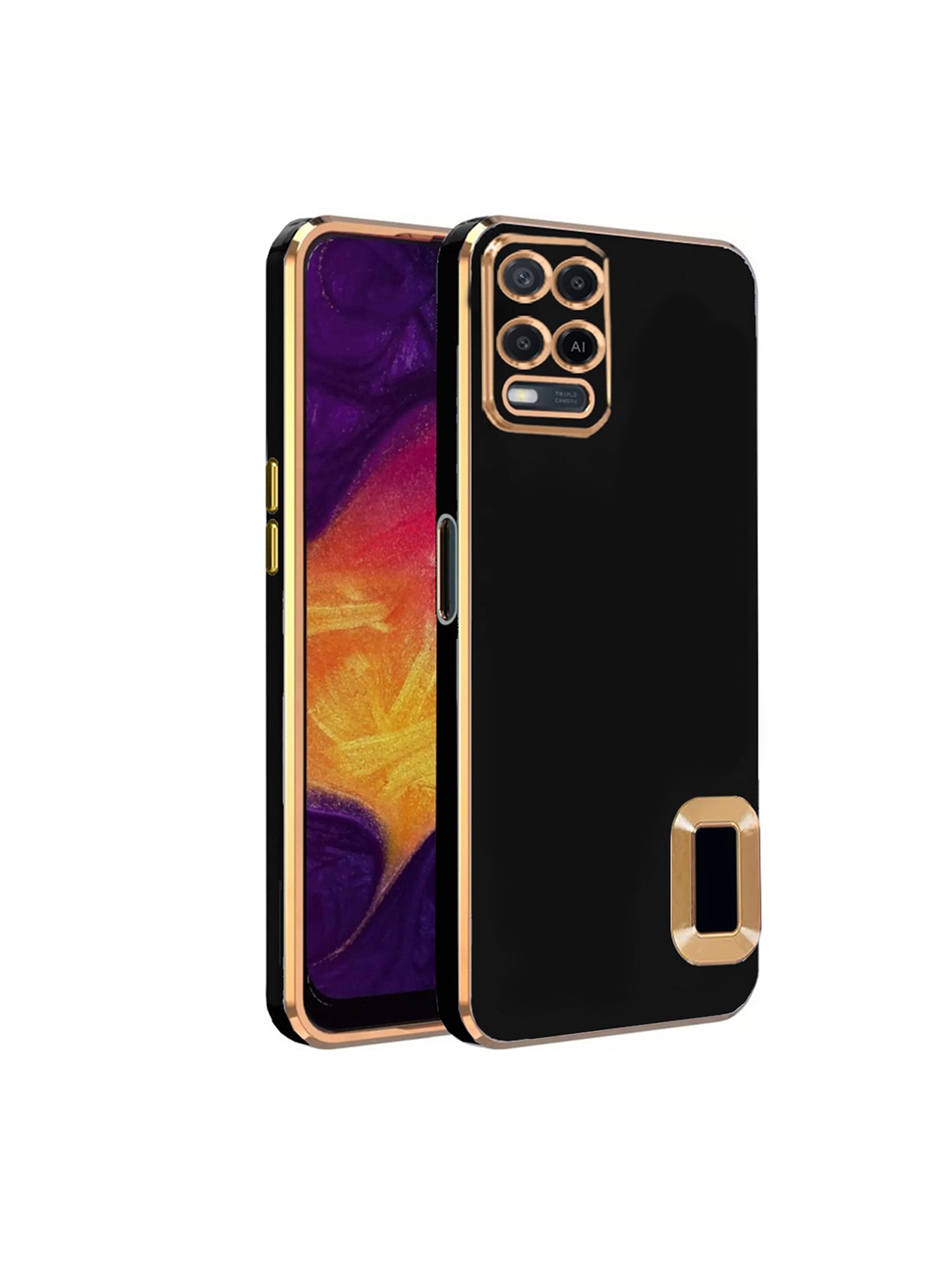 

Karwan Camera Protection Oppo A54 Phone Back Cover, Black