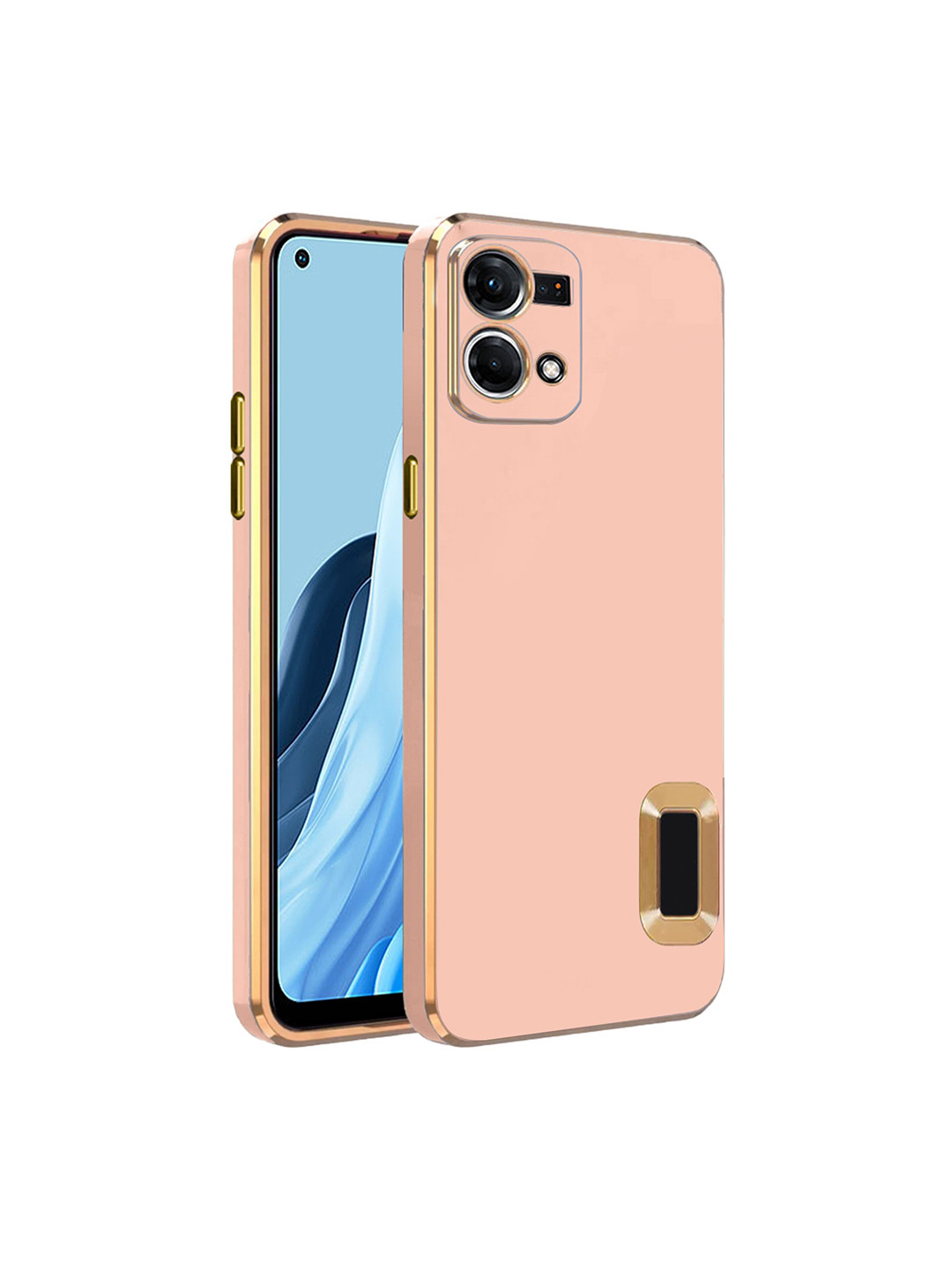 

Karwan Camera Protection Oppo Reno 7 Back Case, Peach