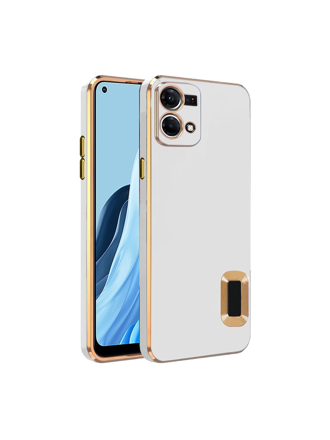 

Karwan Oppo Reno 7 4G Camera Protection Phone Back Cover, White