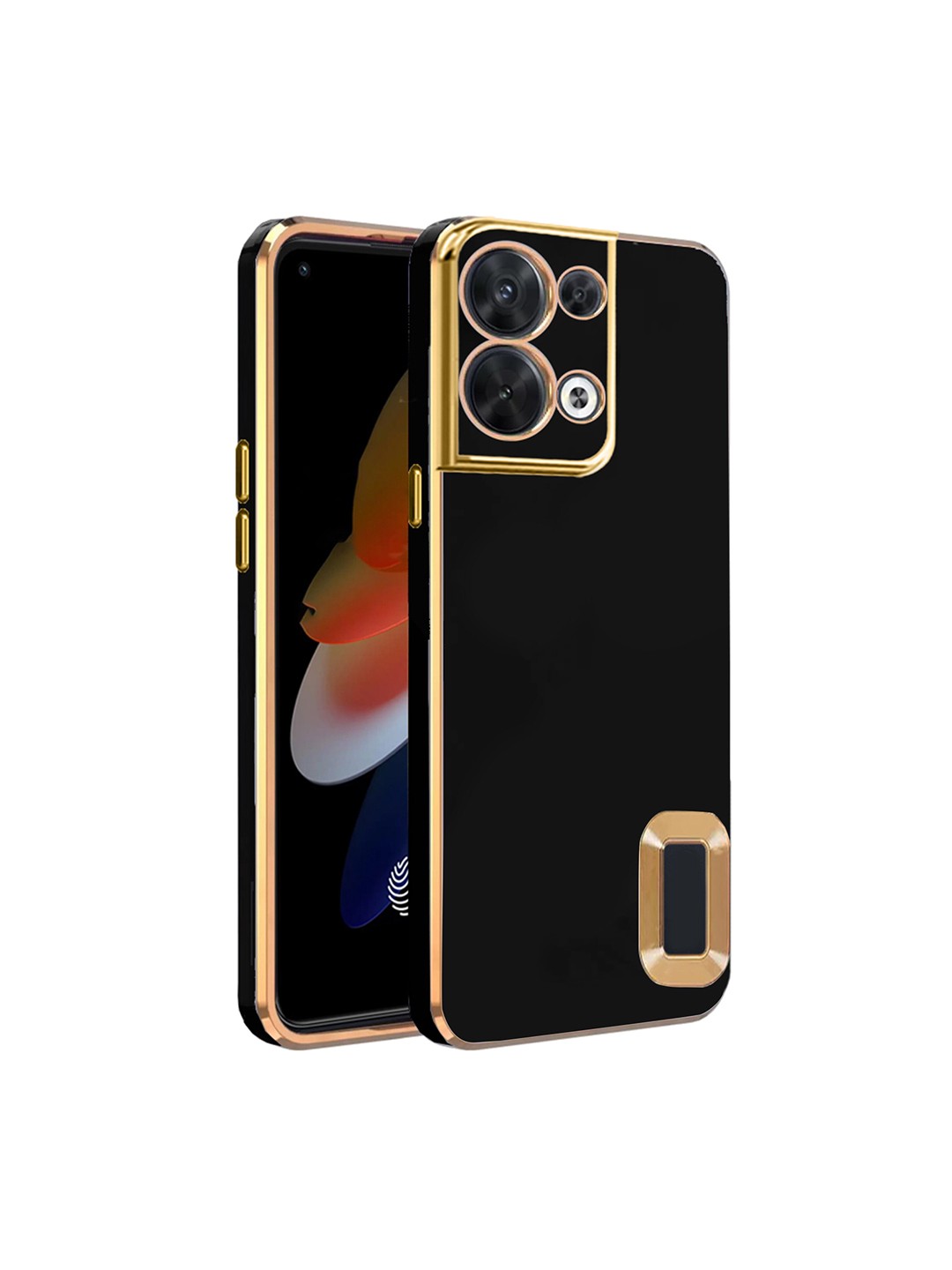 

Karwan Oppo Reno 8 Camera Protection Phone Back Cover, Black