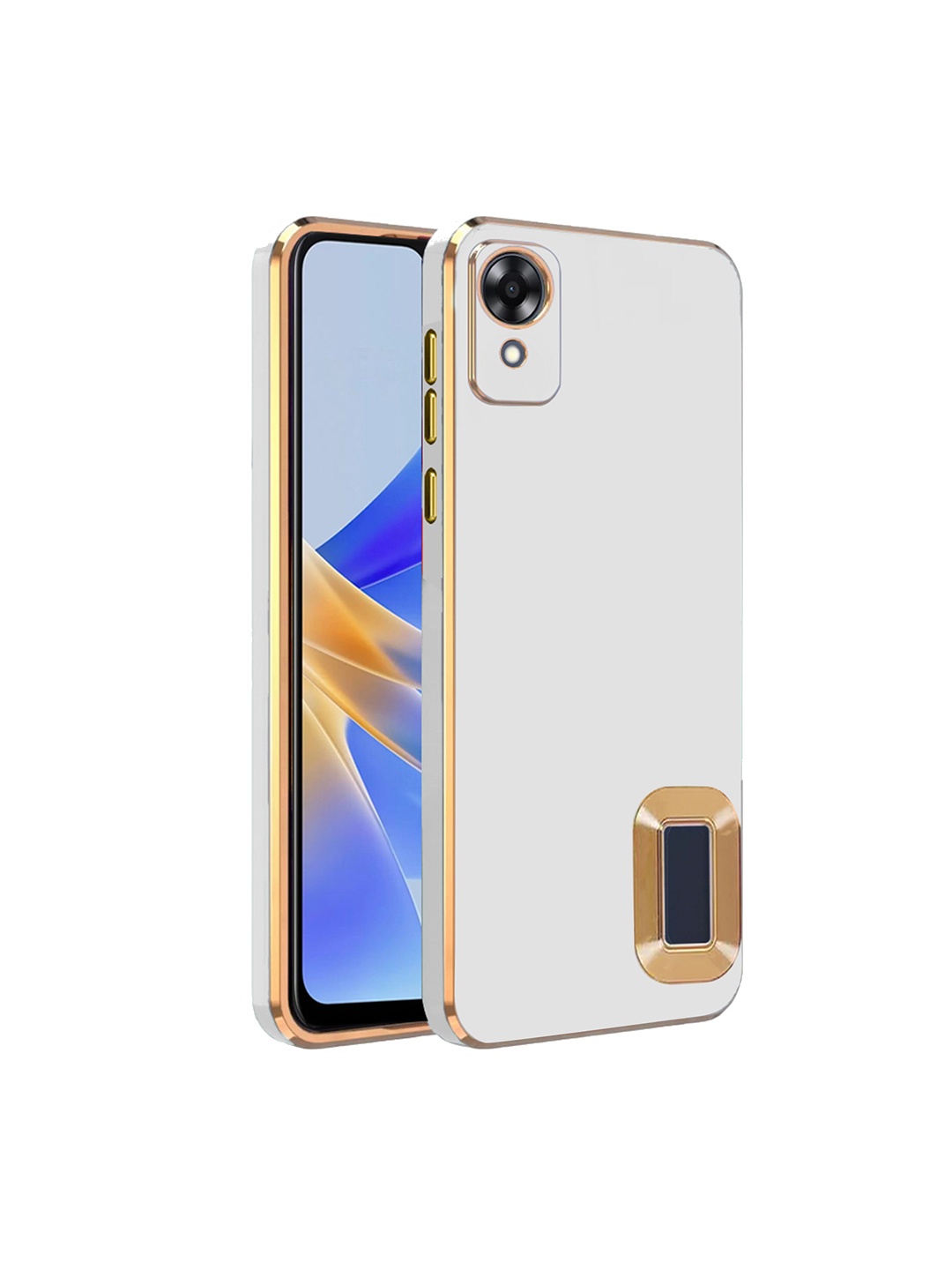 

Karwan Camera Protection Oppo A17k Phone Back Case, White