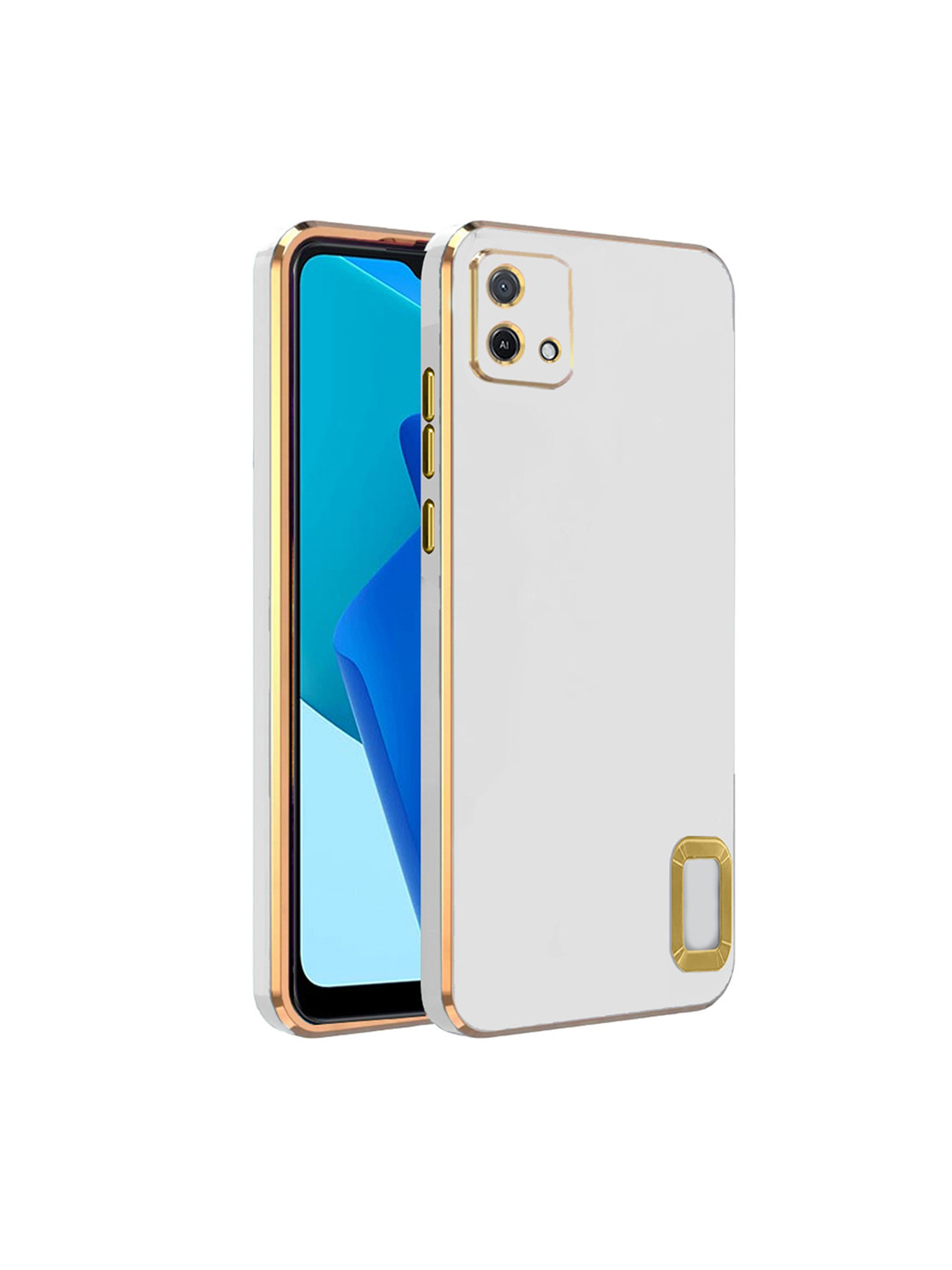 

Karwan Sweat-Proof Oppo A 16K Silicone Phone Back Case, White
