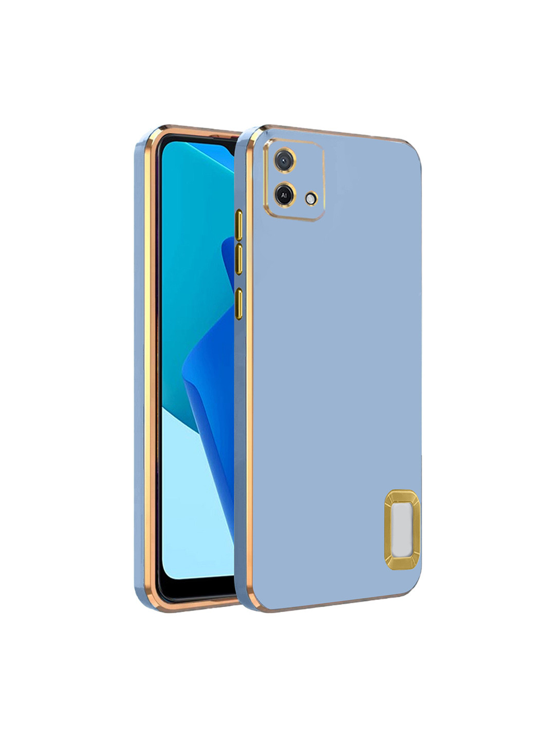 

Karwan Oppo A 16K Silicone Phone Back Case, Blue