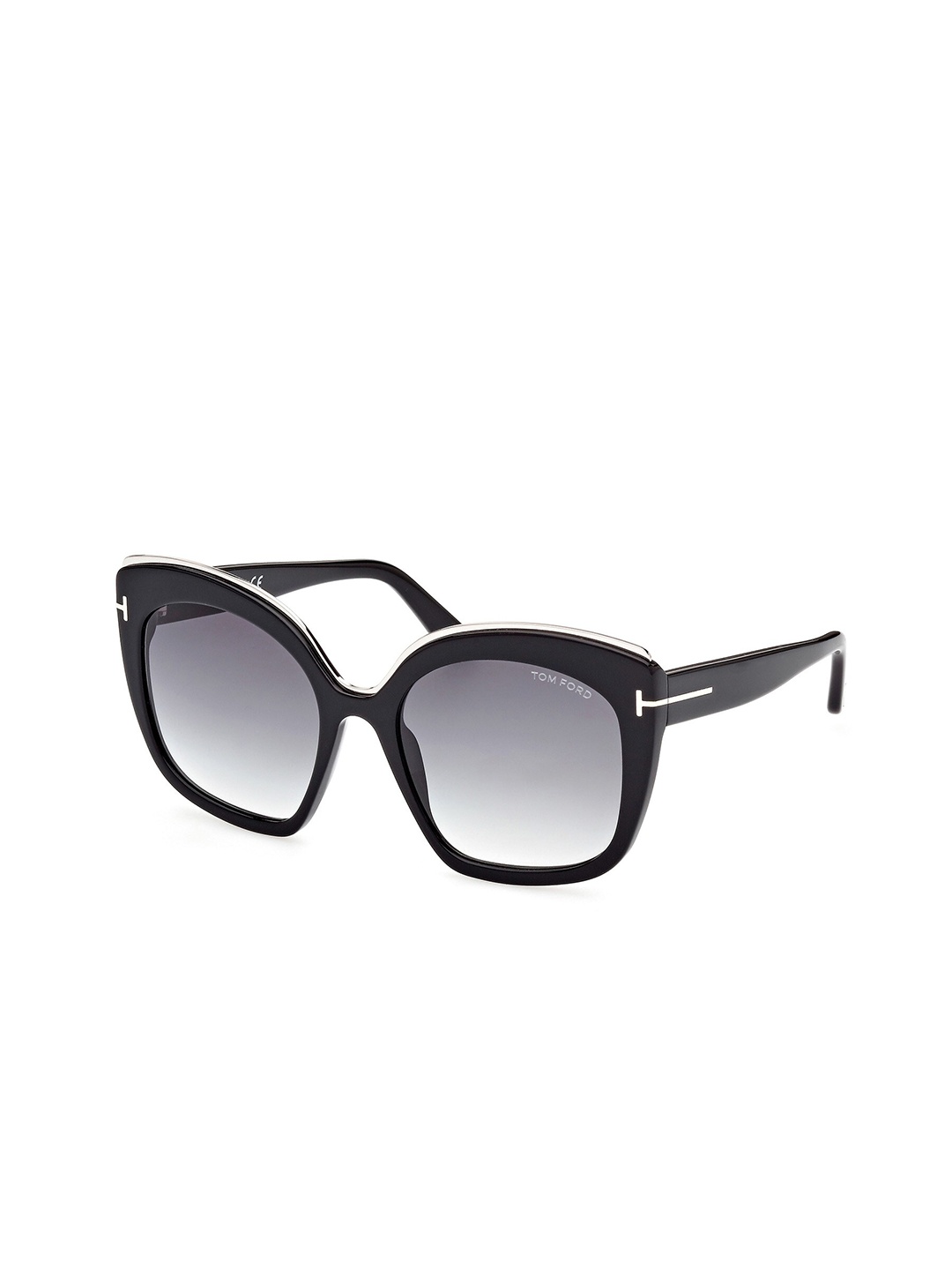 

Tom Ford Women Full Rim Butterfly Sunglasses with UV Protected Lens FT0944 55 01B, Grey