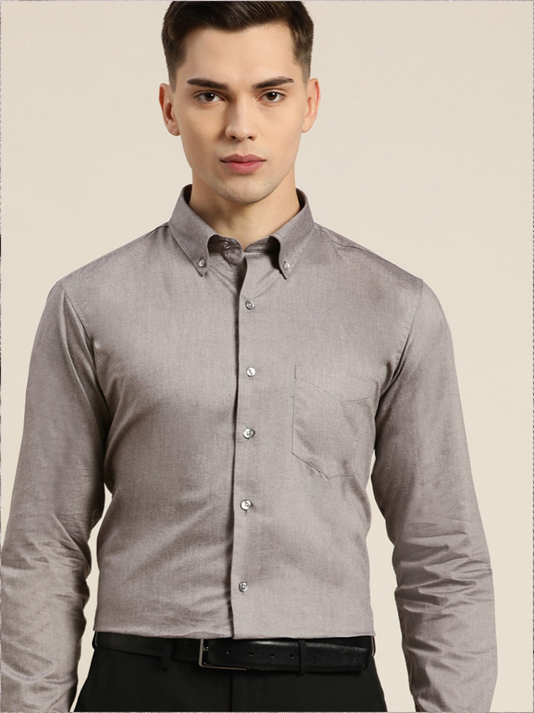 

Hancock Button-Down Collar Slim Fit Formal Shirt, Grey
