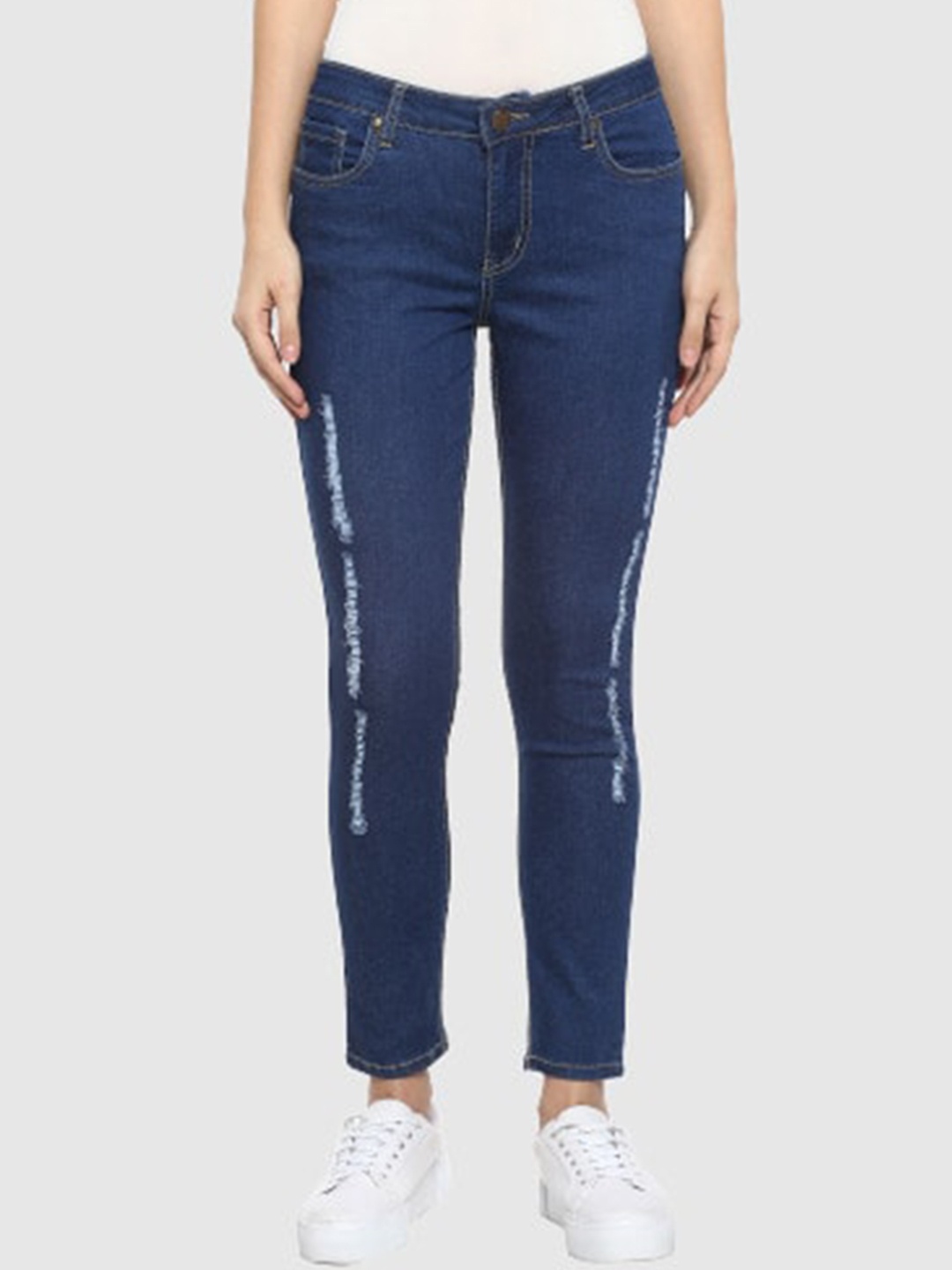 

LAMOURE BY RED CHIEF Women Mildly Distressed Slim Fit Jeans, Blue