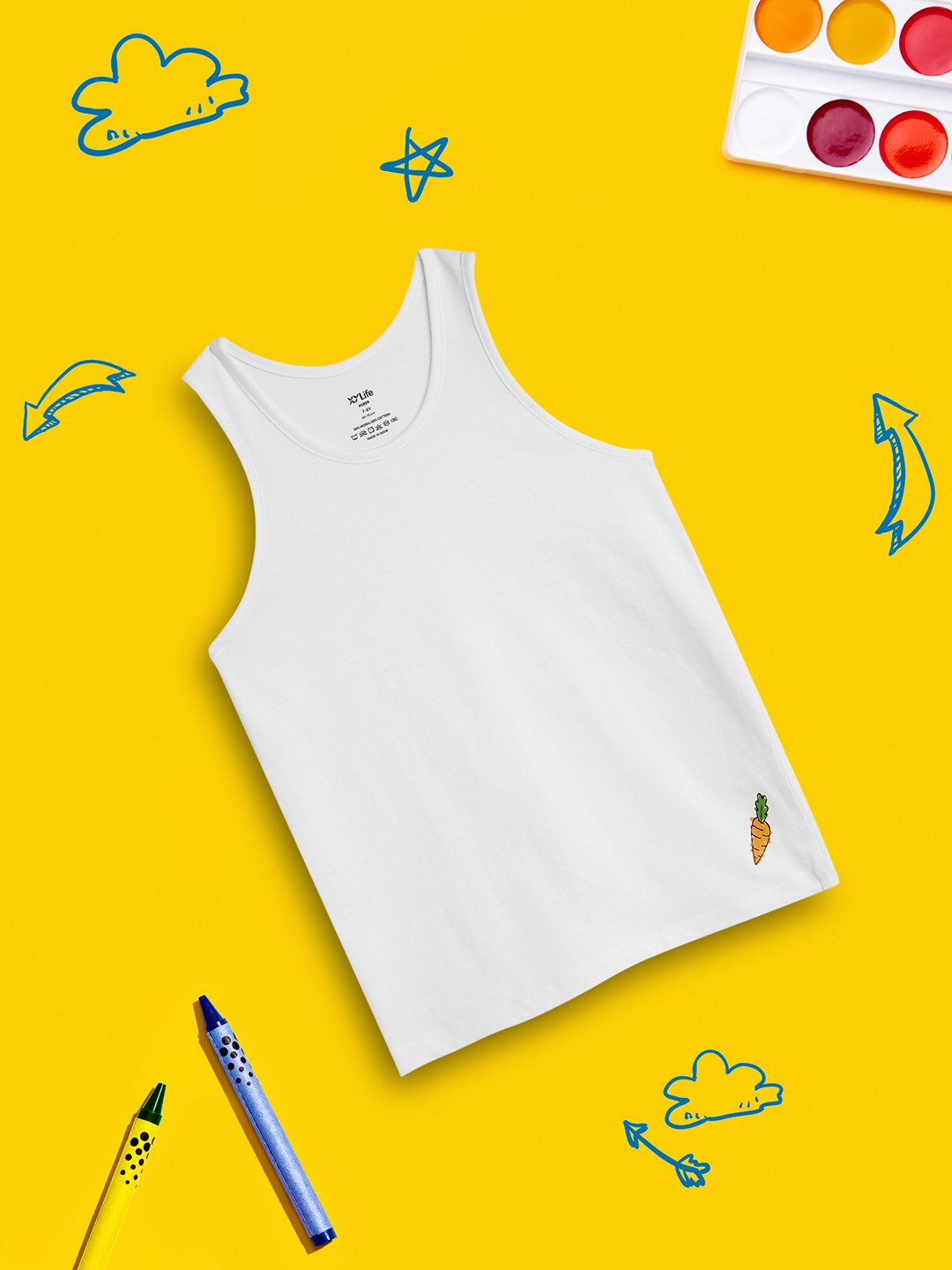 

XY Life Boys Solid Cotton Innerwear Vests, White