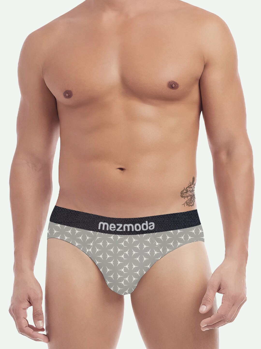 

mezmoda Men Printed Ultra Soft Breathable Anti Bacterial Hipster Briefs, Blue