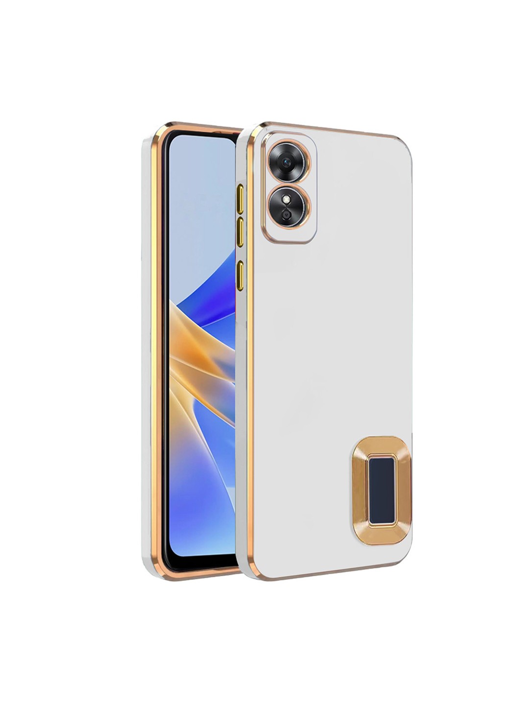 

Karwan Camera Protection Oppo A 17 Back Case, White
