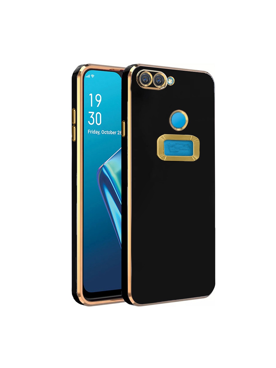 

Karwan Oppo A 12 Camera Protection Phone Back Cover, Black