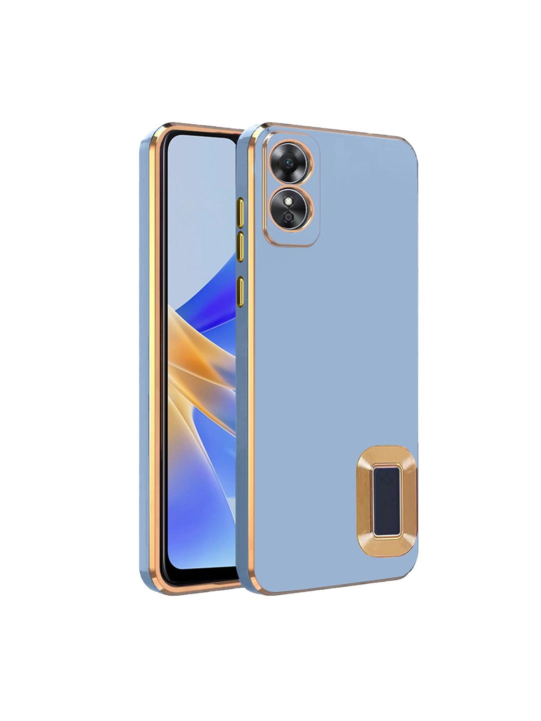 

Karwan Camera Protection Oppo A 17 Back Case, Blue