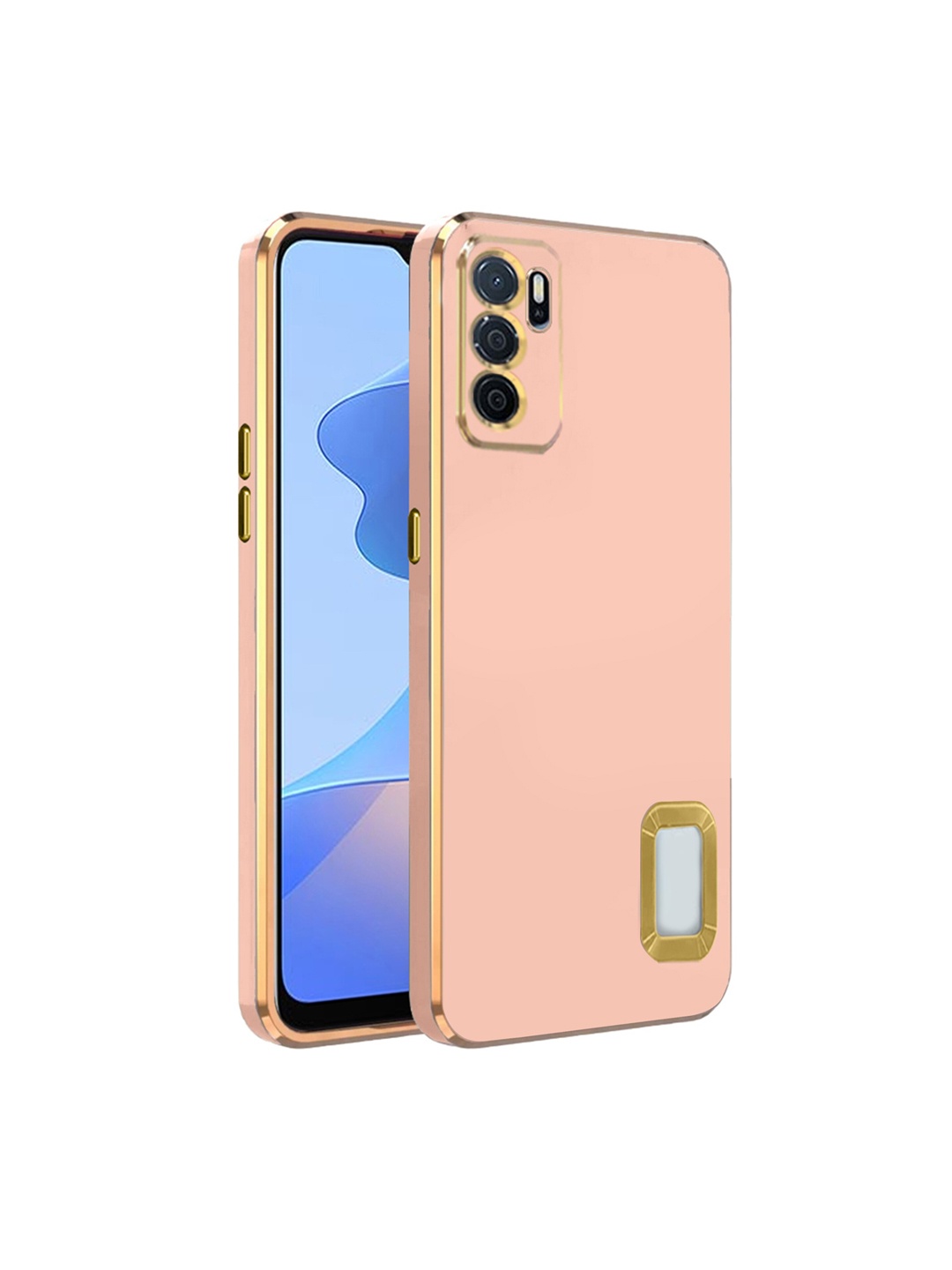 

Karwan Camera Protection Oppo A 16 Back Case, Peach