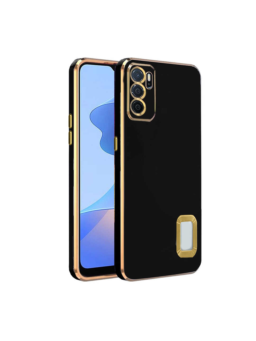 

Karwan Oppo A16 Camera Protection Phone Back Cover, Black
