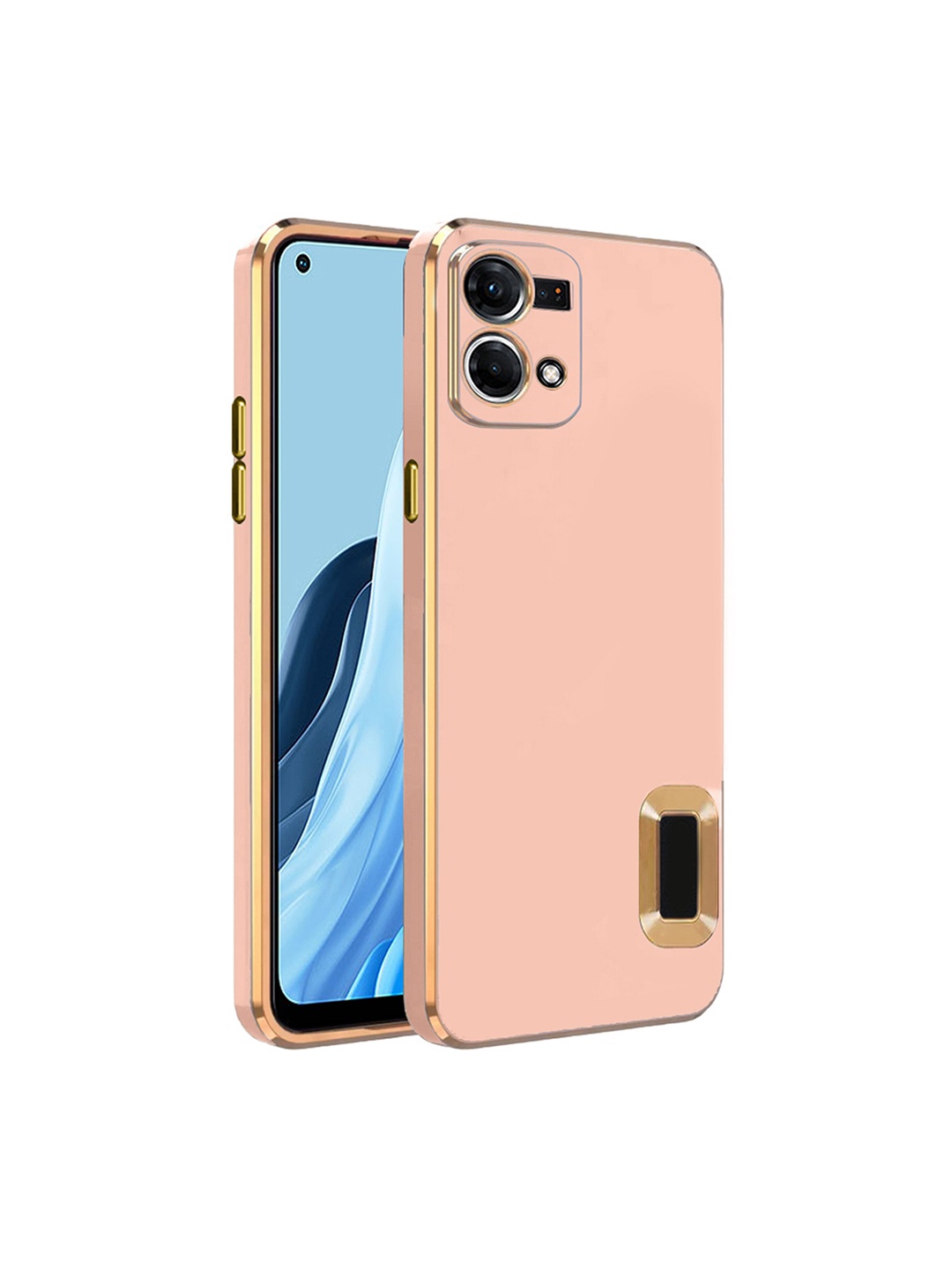 

Karwan Camera Protection Oppo F21 Pro Back Case, Peach