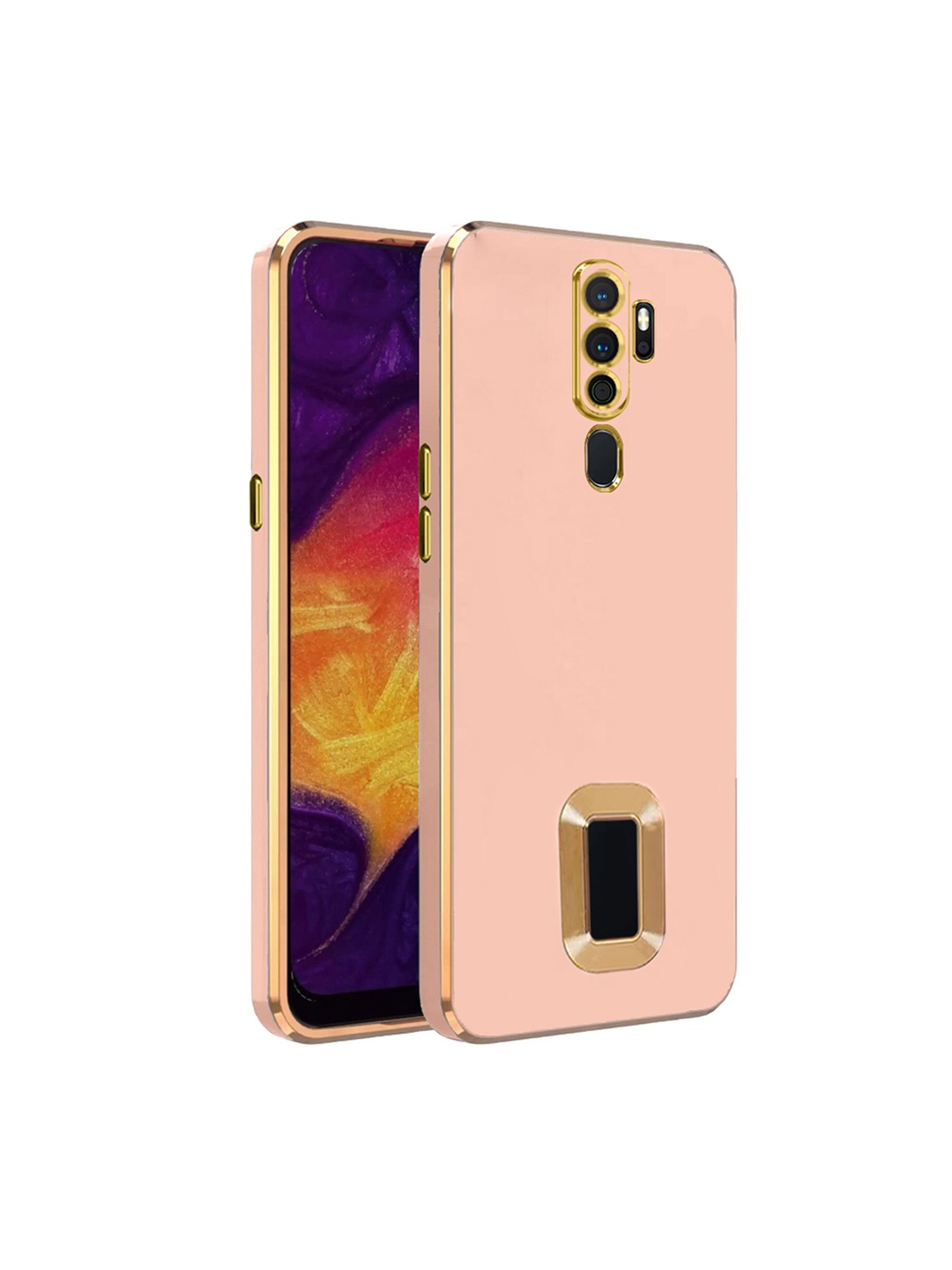 

Karwan Oppo A57 2020 Camera Protection Phone Back Cover, Peach