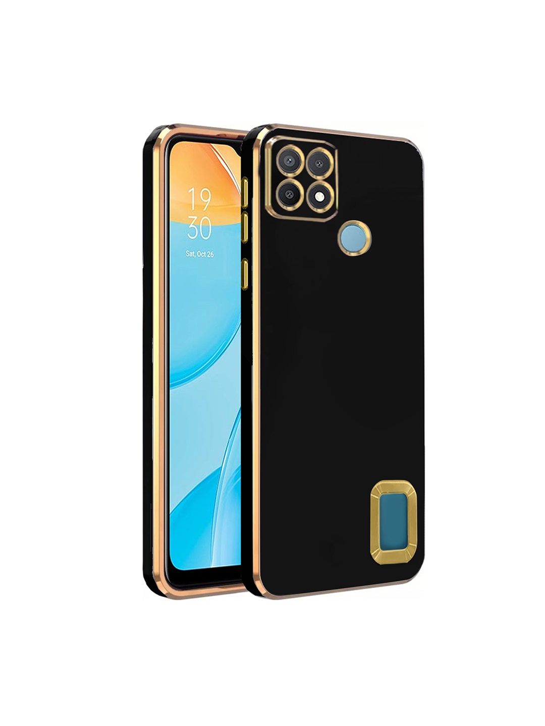 

Karwan Camera Protection Oppo A15 Phone Back Cover, Black