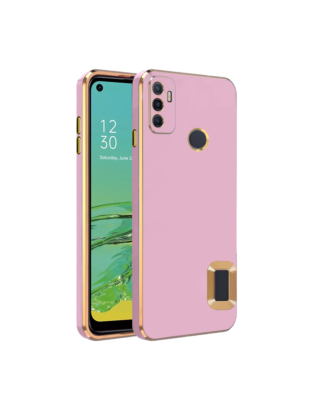 

Karwan Oppo A 33 Sweat-Proof Compatible Phone Back Cover, Pink