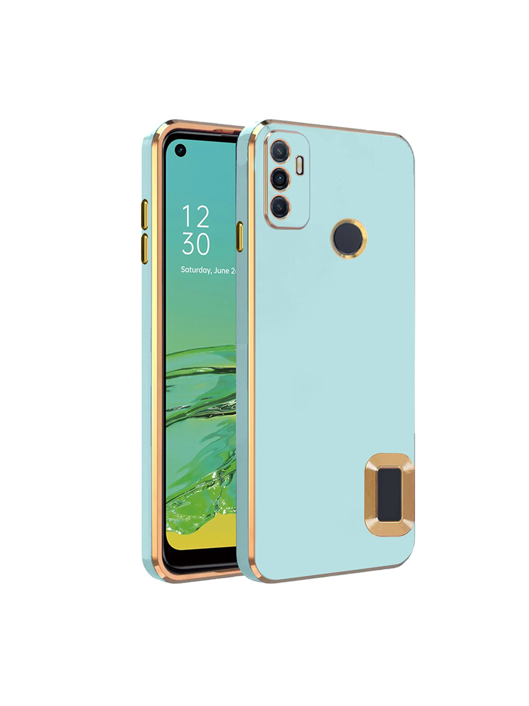 

Karwan Camera Protection Oppo A33 Phone Back Cover, Green
