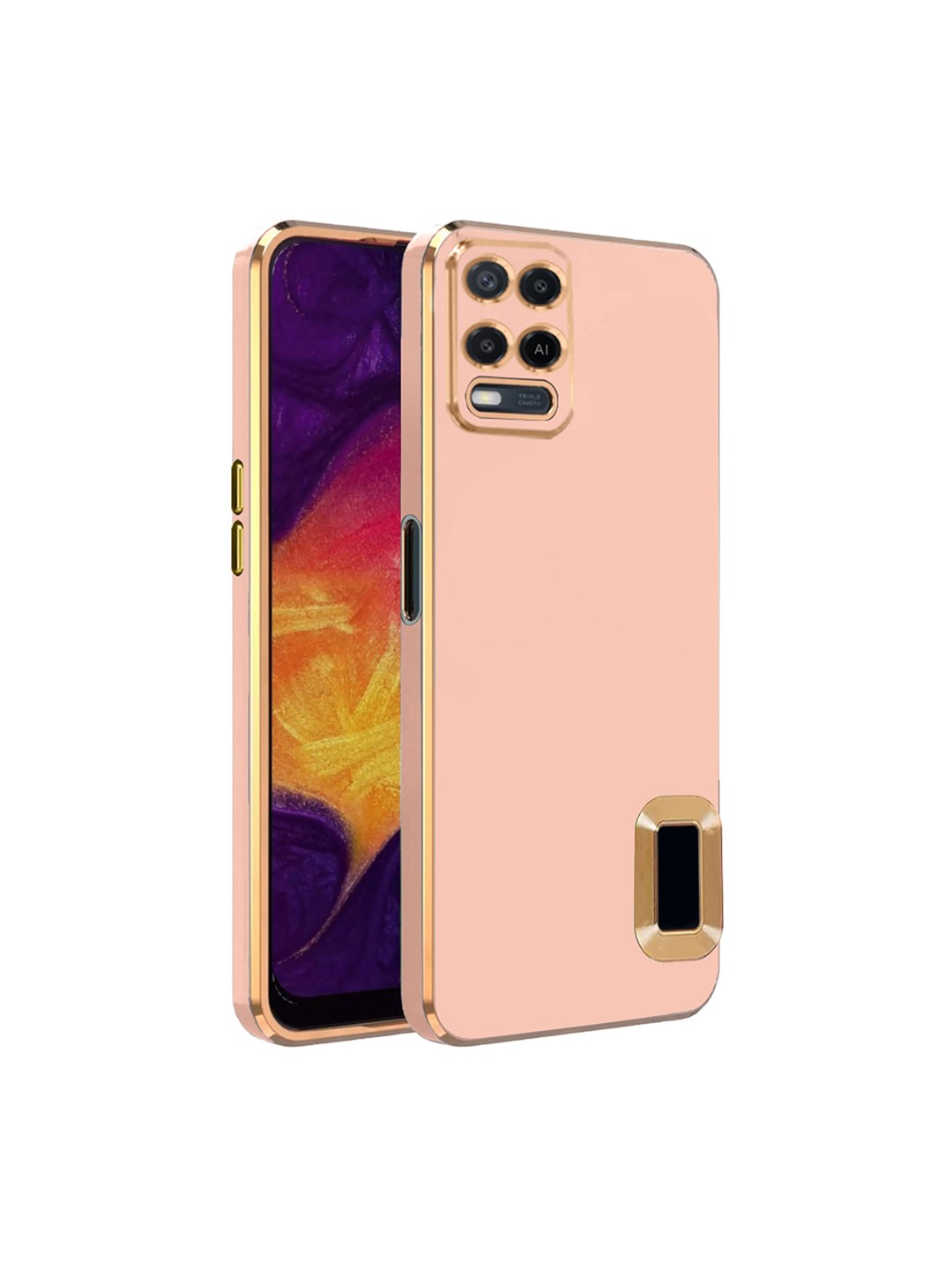 

Karwan Camera Protection Oppo A54 Phone Back Cover, Pink