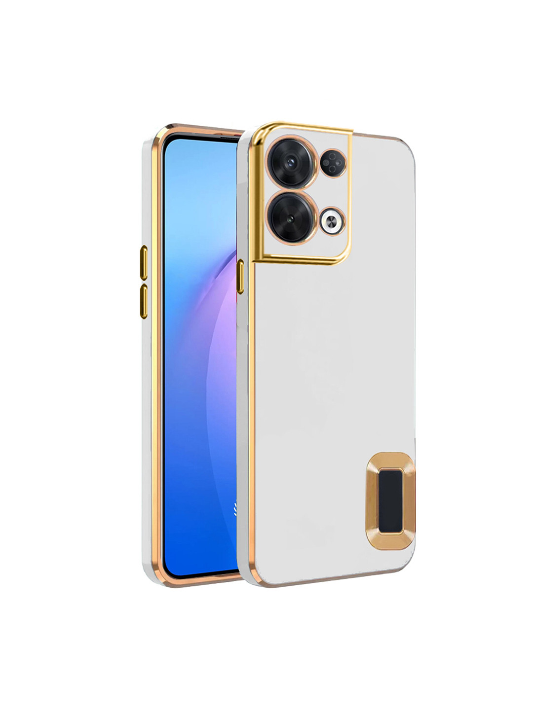 

Karwan Camera Protection Oppo Reno8 Pro Phone Back Case, White
