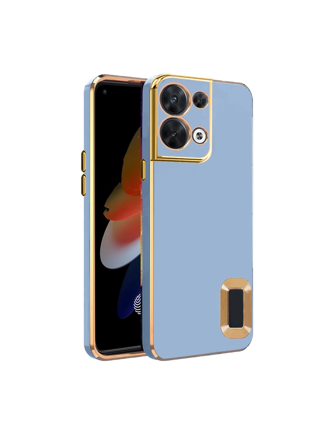 

Karwan Oppo Reno 8 Camera Protection Phone Back Cover, Blue