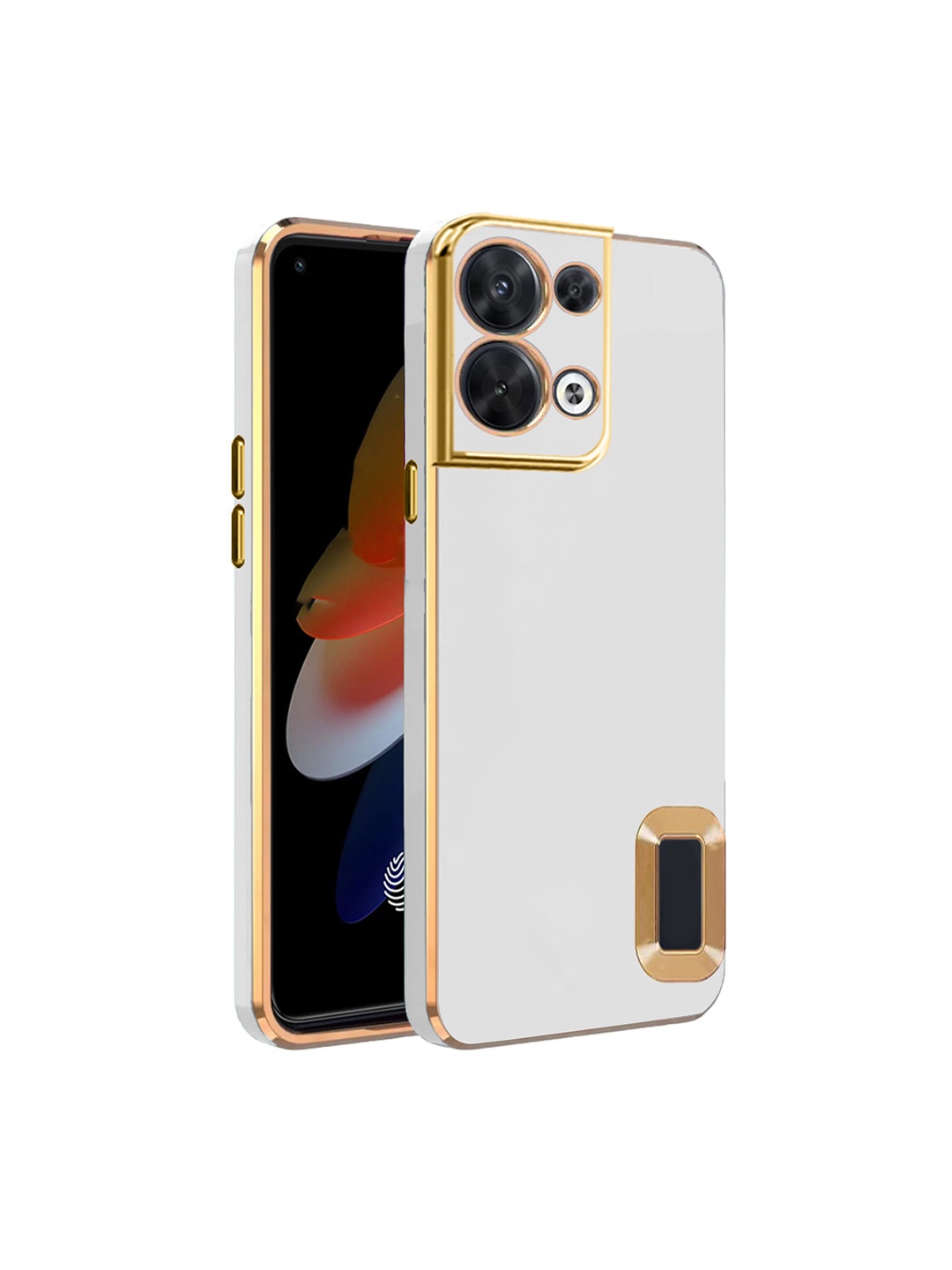 

Karwan Camera Protection Oppo Reno 8 Phone Back Cover, White