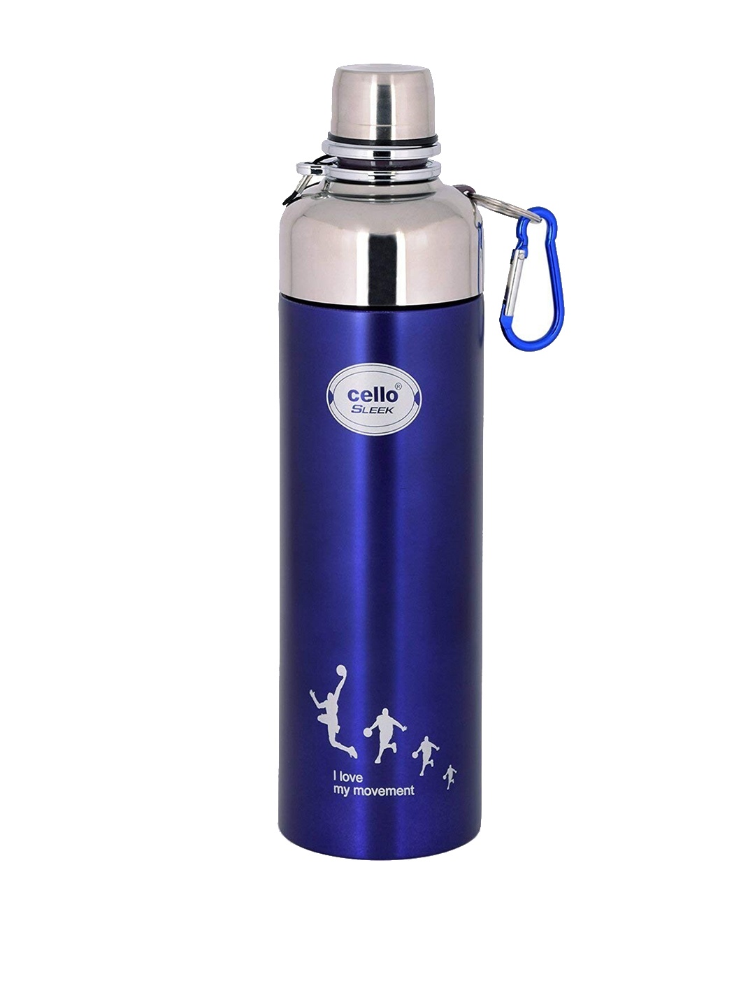 

Cello Sleek Blue Stainless Steal Double Walled Vacusteel Water Flask 900 ml