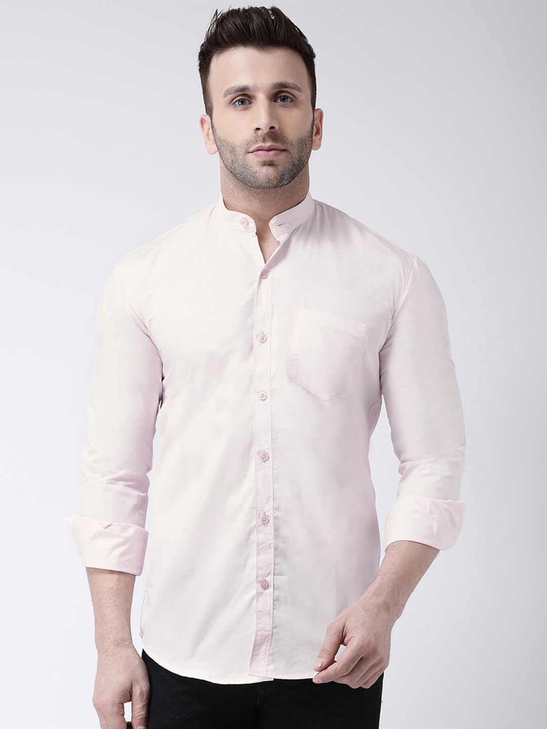 

hangup trend Slim Fit Pure Cotton Casual Shirt, Pink