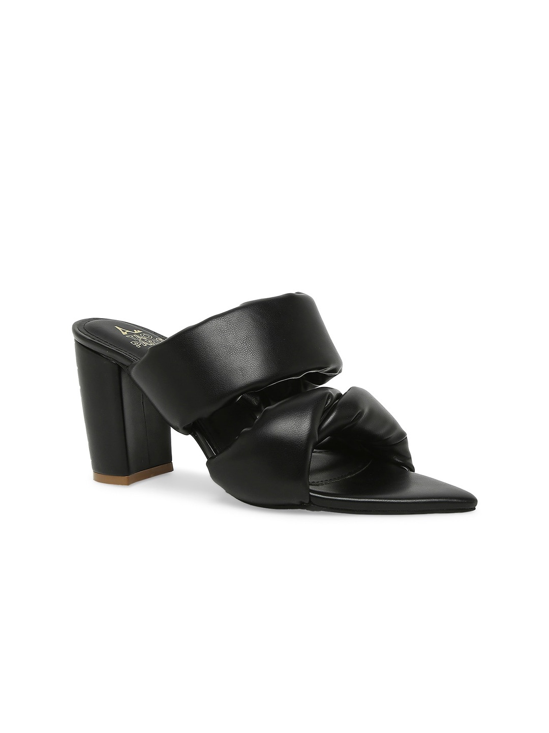 

Tao Paris Open Toe Block Heels With Bows, Black