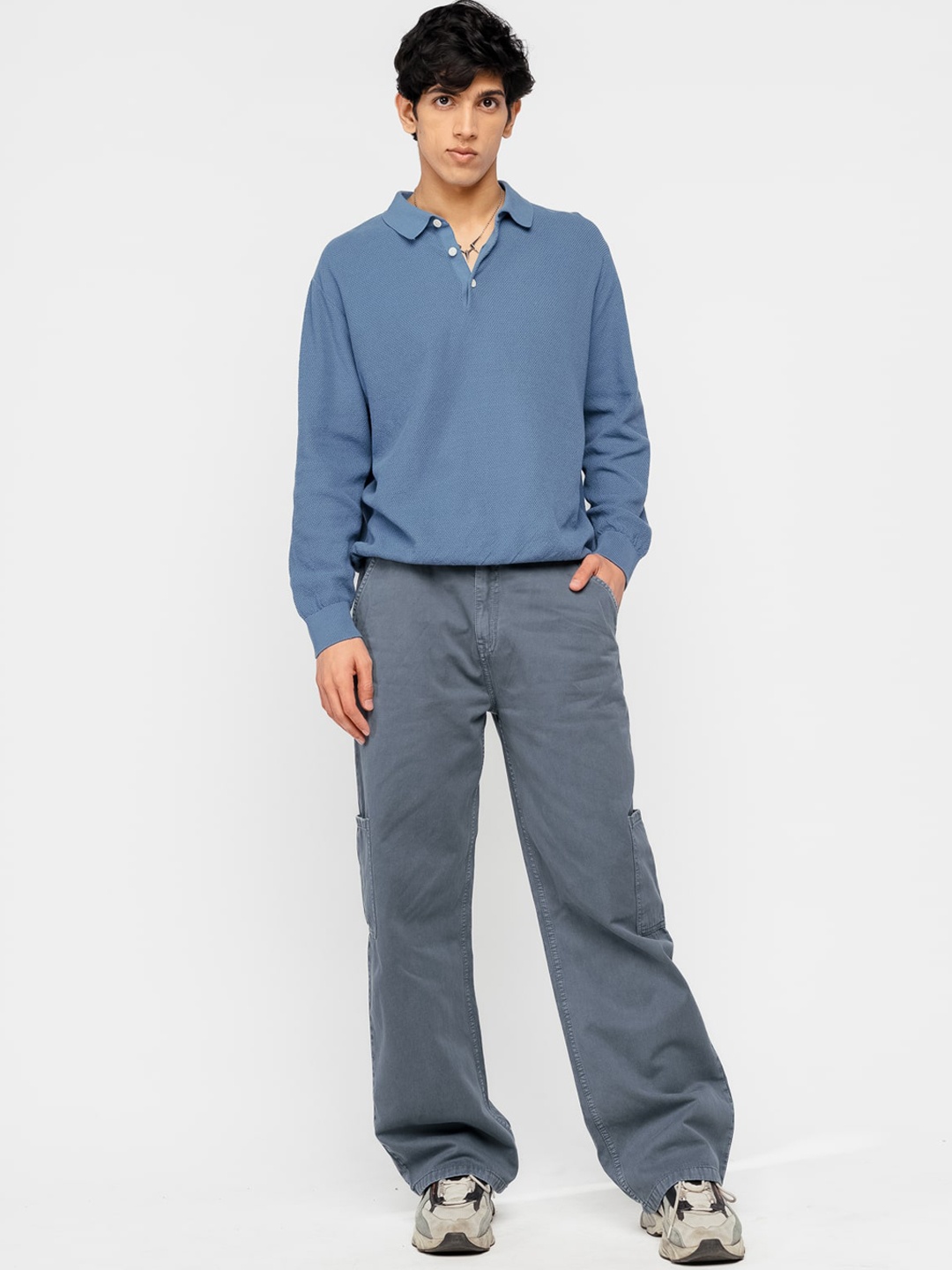 

FREAKINS Men Cotton Relaxed Fit High-Rise Jeans, Grey