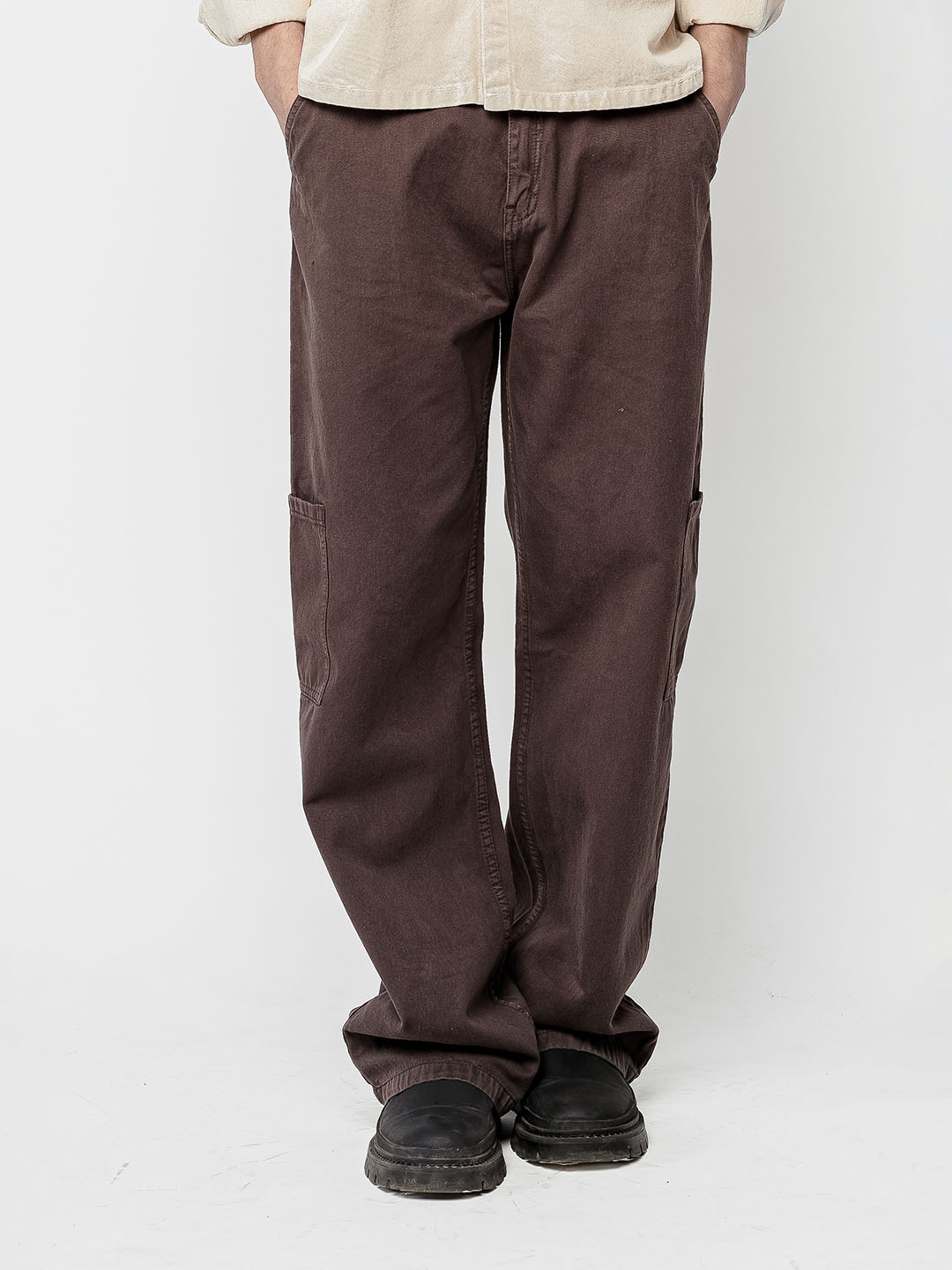 

FREAKINS Men Straight Fit High-Rise Pure Cotton Jeans, Brown