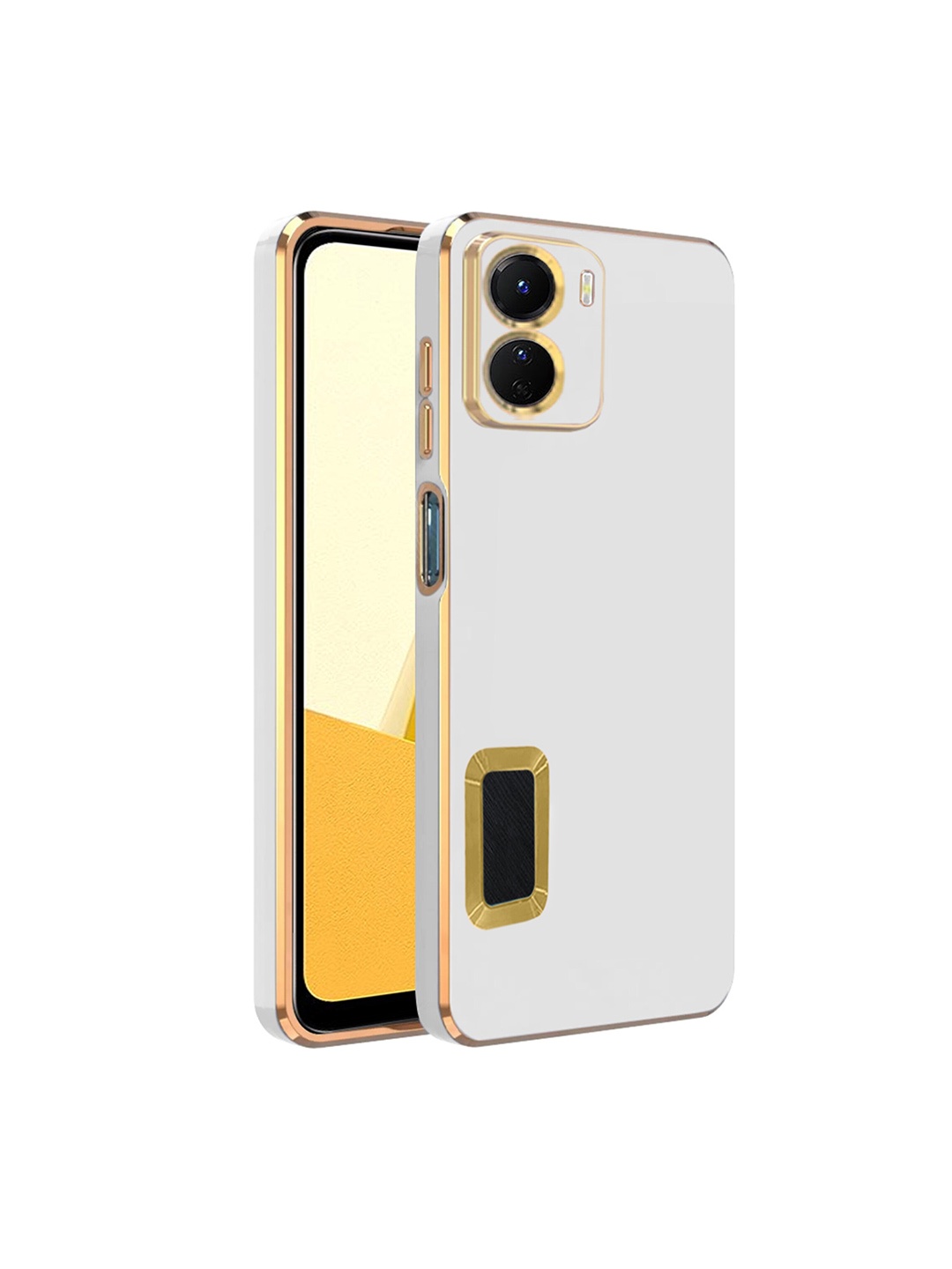 

Karwan Camera Protection Vivo Y16 Phone Back Cover, White