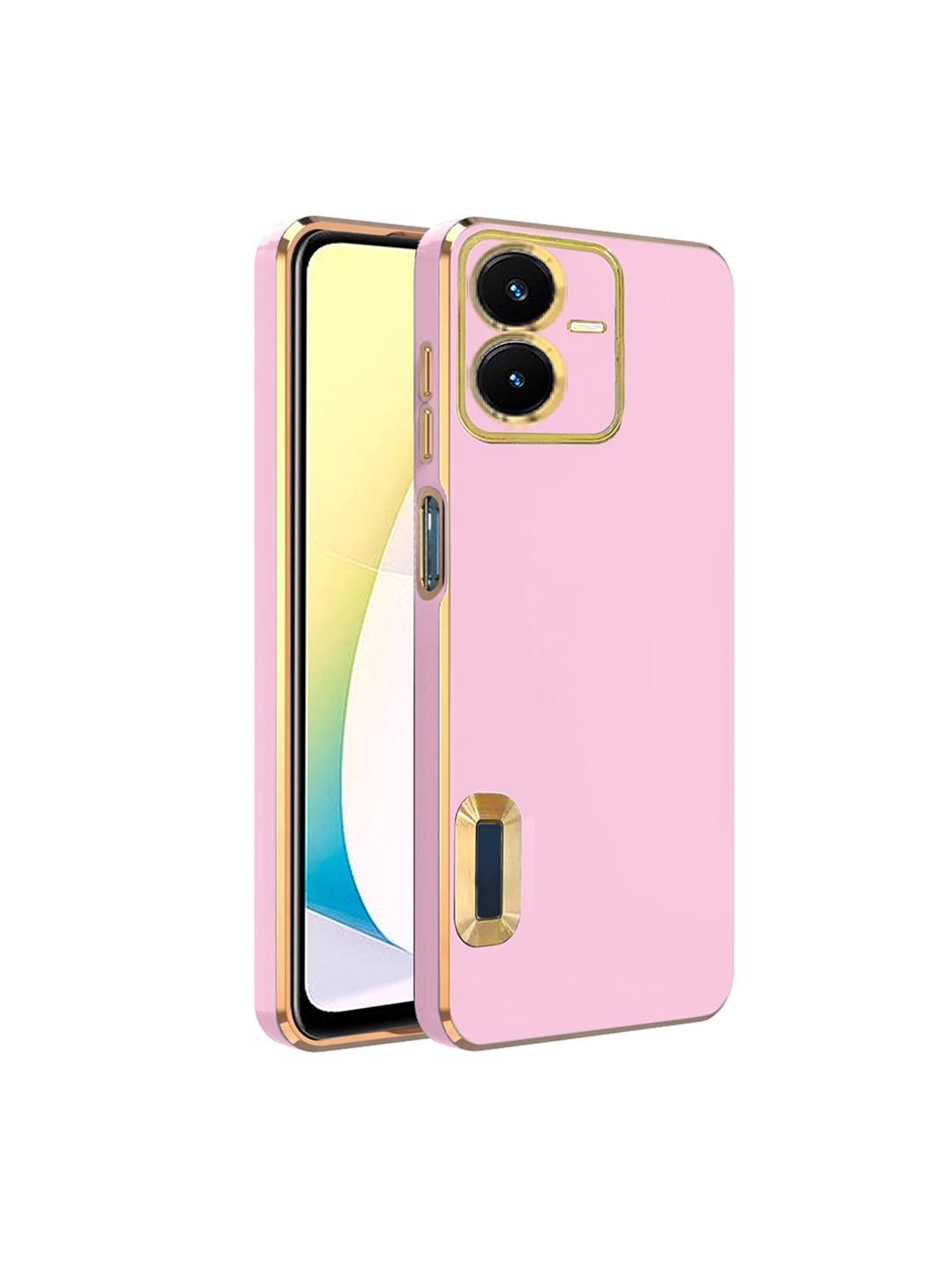 

Karwan Camera Protection Vivo Y22 Phone Back Cover, Pink