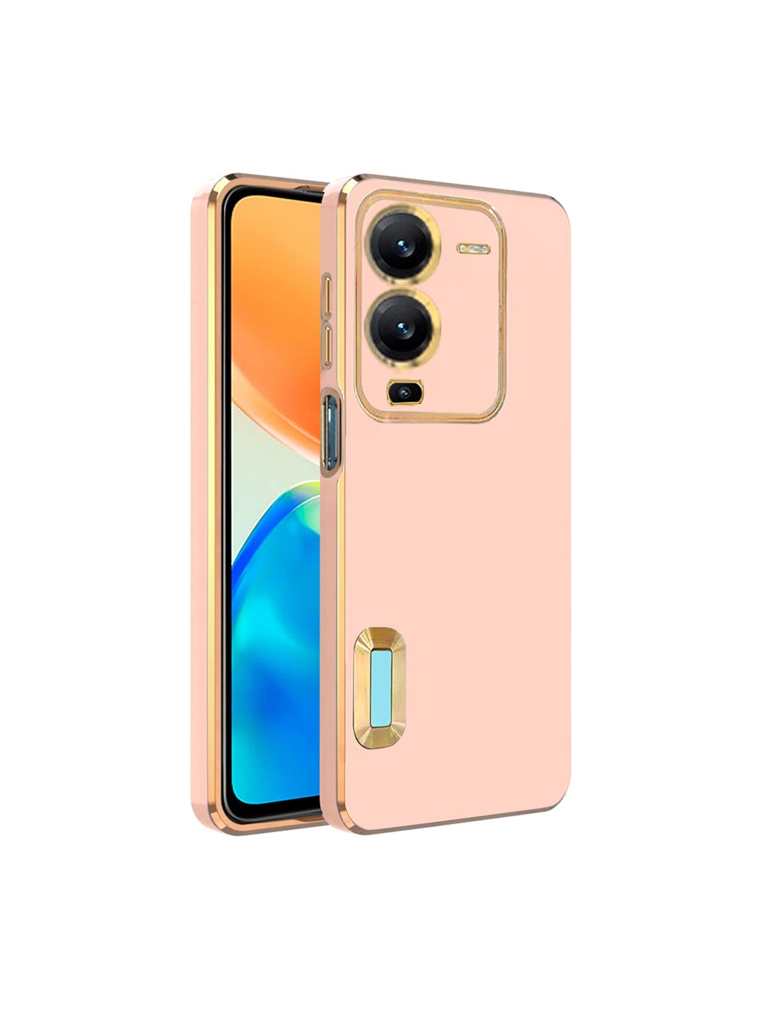 

Karwan Camera Protection Vivo V25 Pro Phone Back Cover, Peach