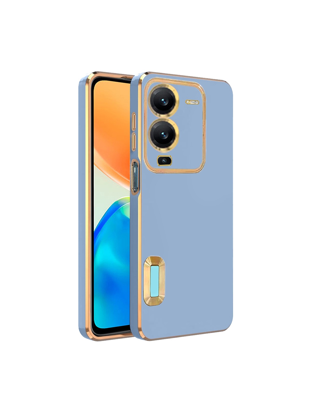 

Karwan Camera Protection Vivo V25 Pro Phone Back Cover, Blue