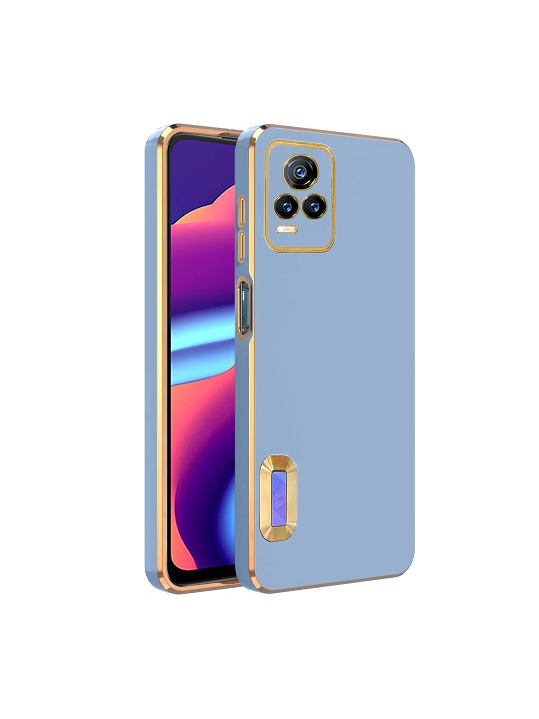 

Karwan Camera Protection Vivo Y73 4G Phone Back Cover, Blue