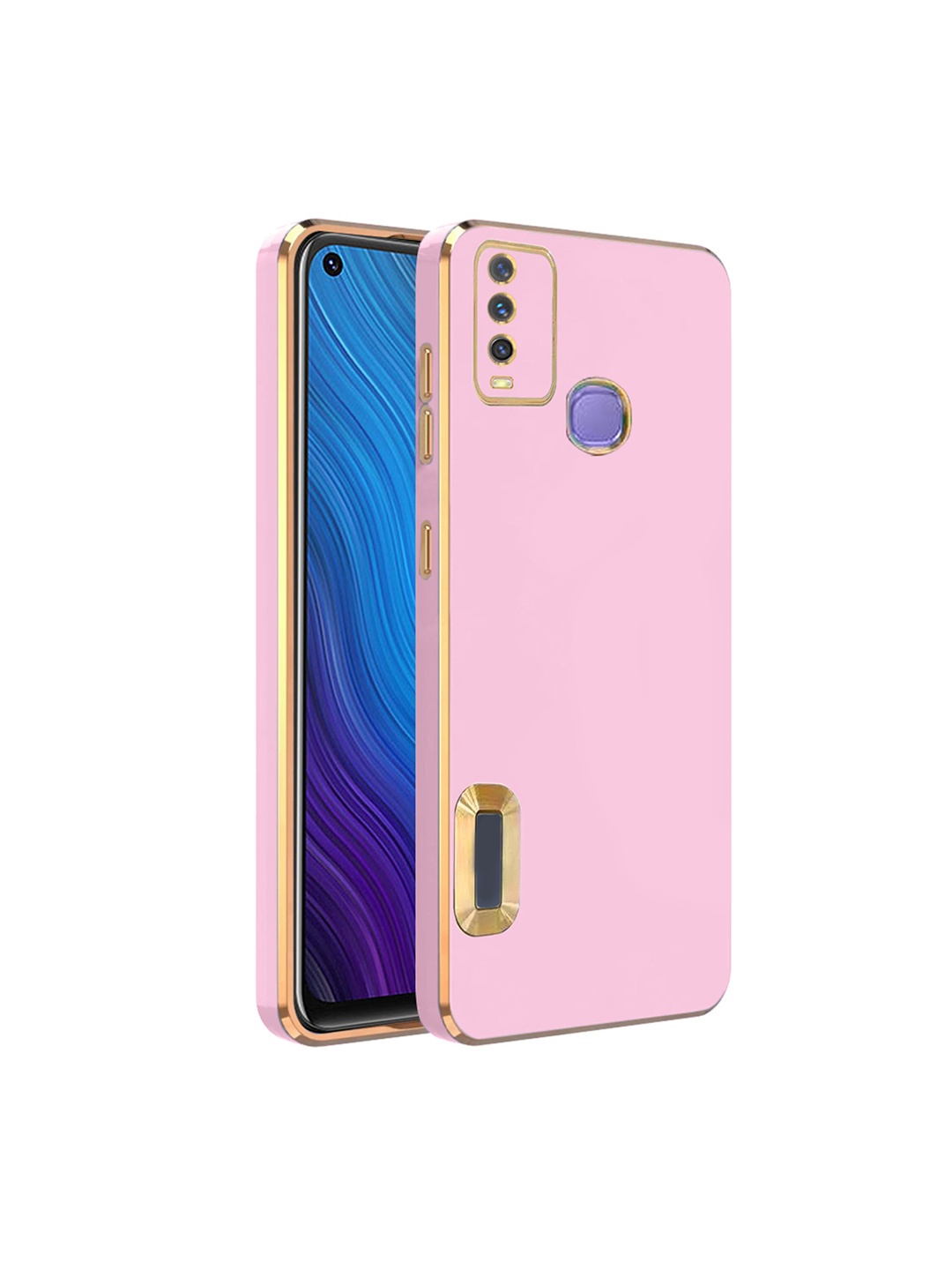 

Karwan Camera Protection Vivo Y50 Phone Back Cover, Pink