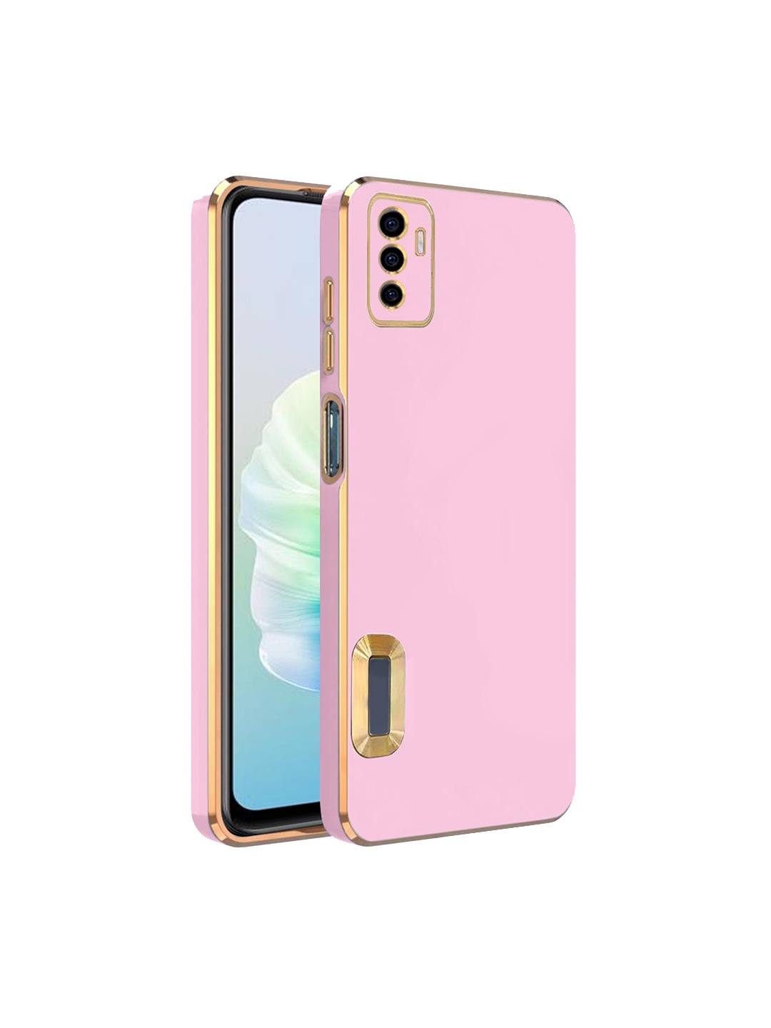 

Karwan Camera Protection Vivo V23E Phone Back Cover, Pink