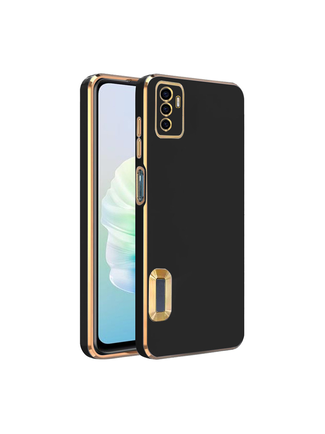 

Karwan Camera Protection Vivo V23E Phone Back Cover, Black