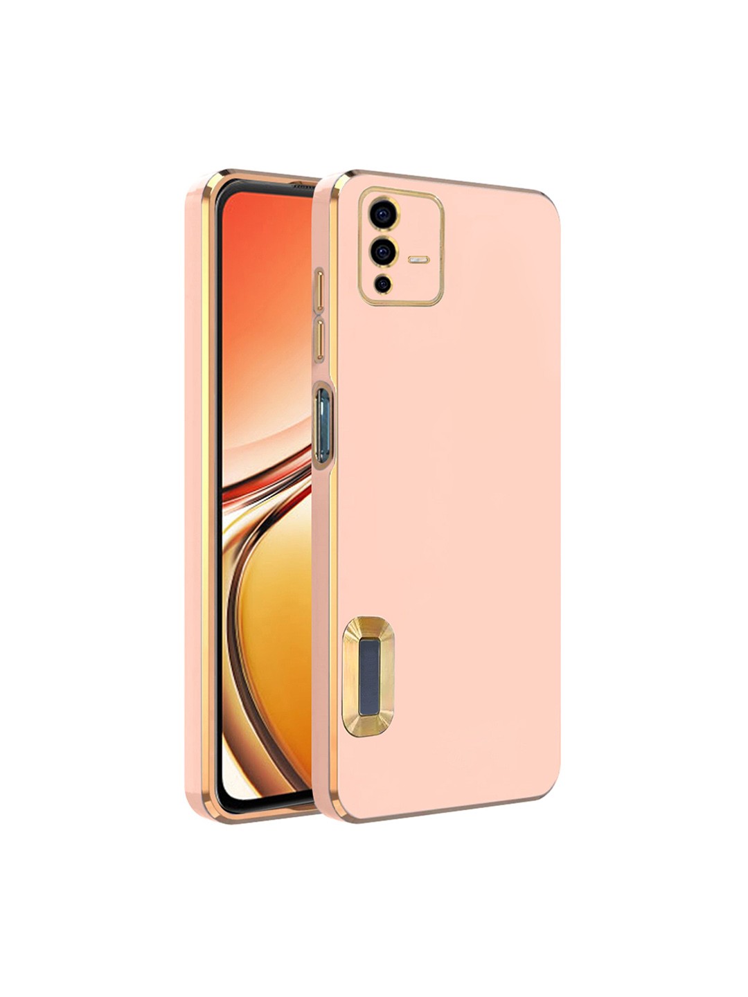 

Karwan Camera Protection Vivo V23 5G Phone Back Cover, Peach