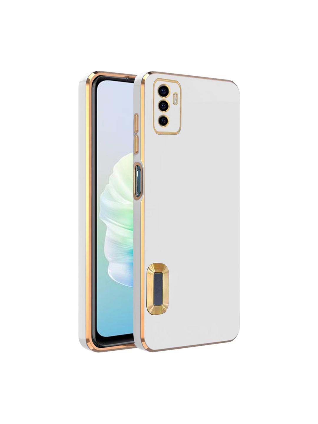 

Karwan Camera Protection Vivo V23E Phone Back Cover, White