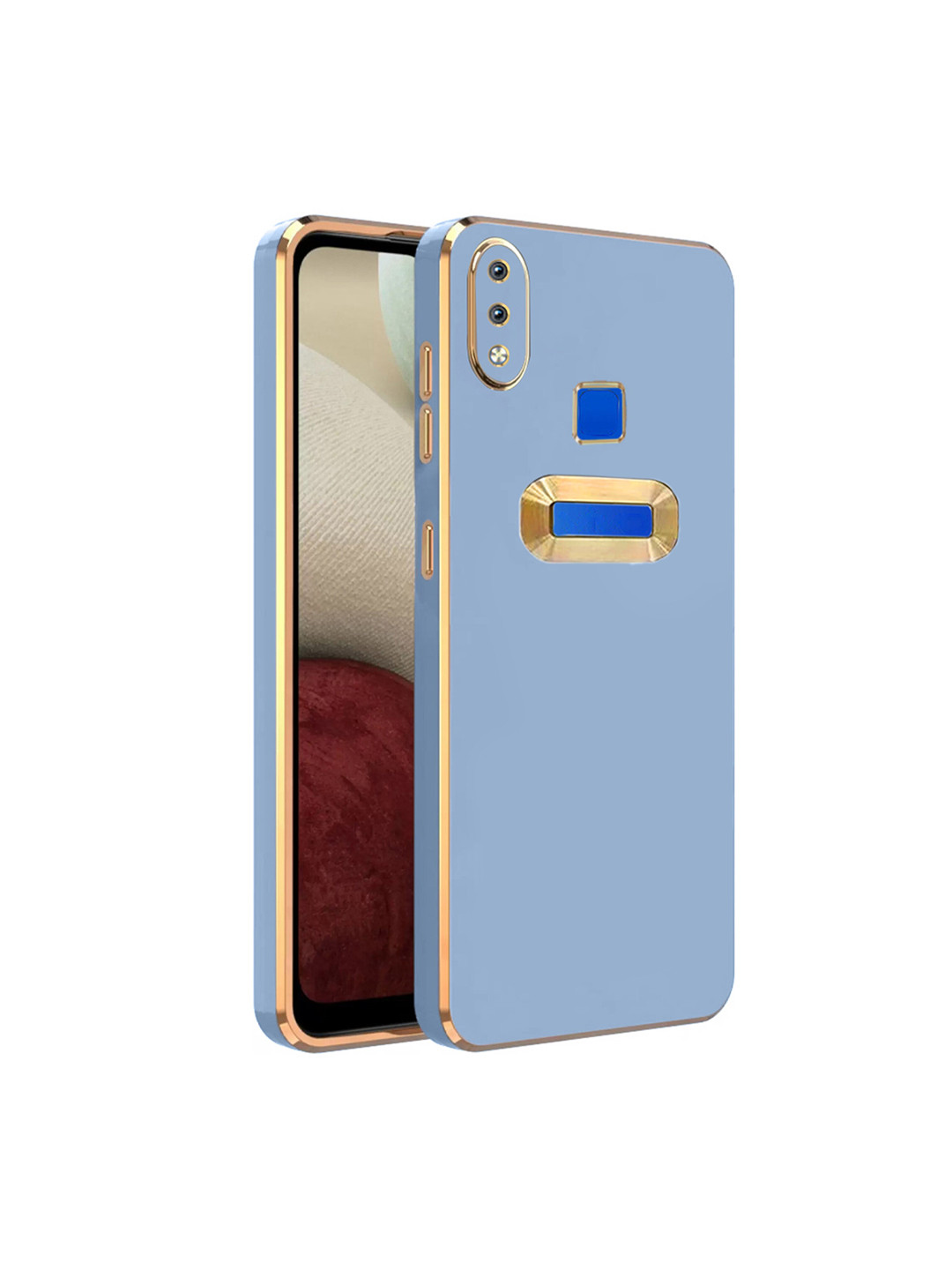 

Karwan Camera Protection Vivo Y91 Phone Back Cover, Blue