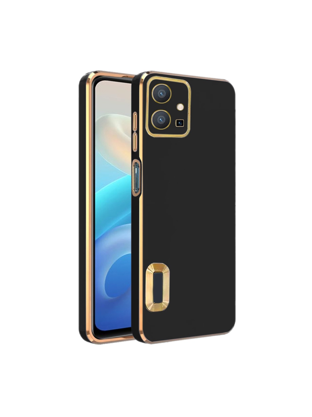 

Karwan Camera Protection Vivo Y55 5G Phone Back Cover, Black