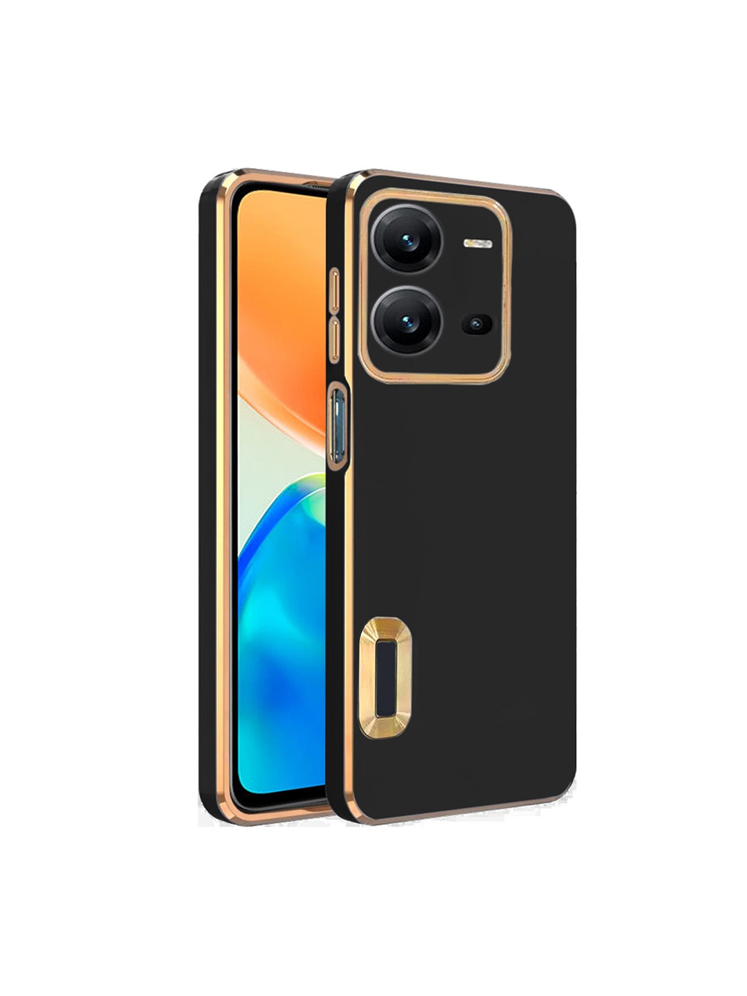 

Karwan Camera Protection Vivo V25 Phone Back Cover, Black