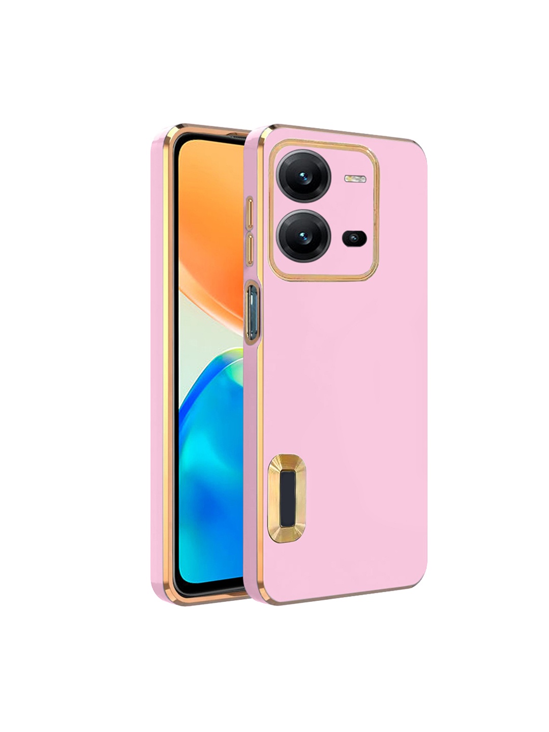 

Karwan Camera Protection Vivo V25 Phone Back Cover, Pink