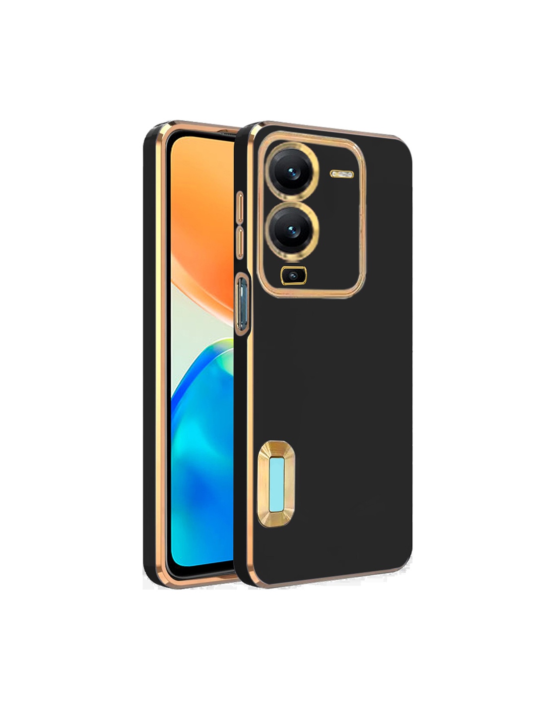 

Karwan Camera Protection Vivo V25 Pro Phone Back Cover, Black
