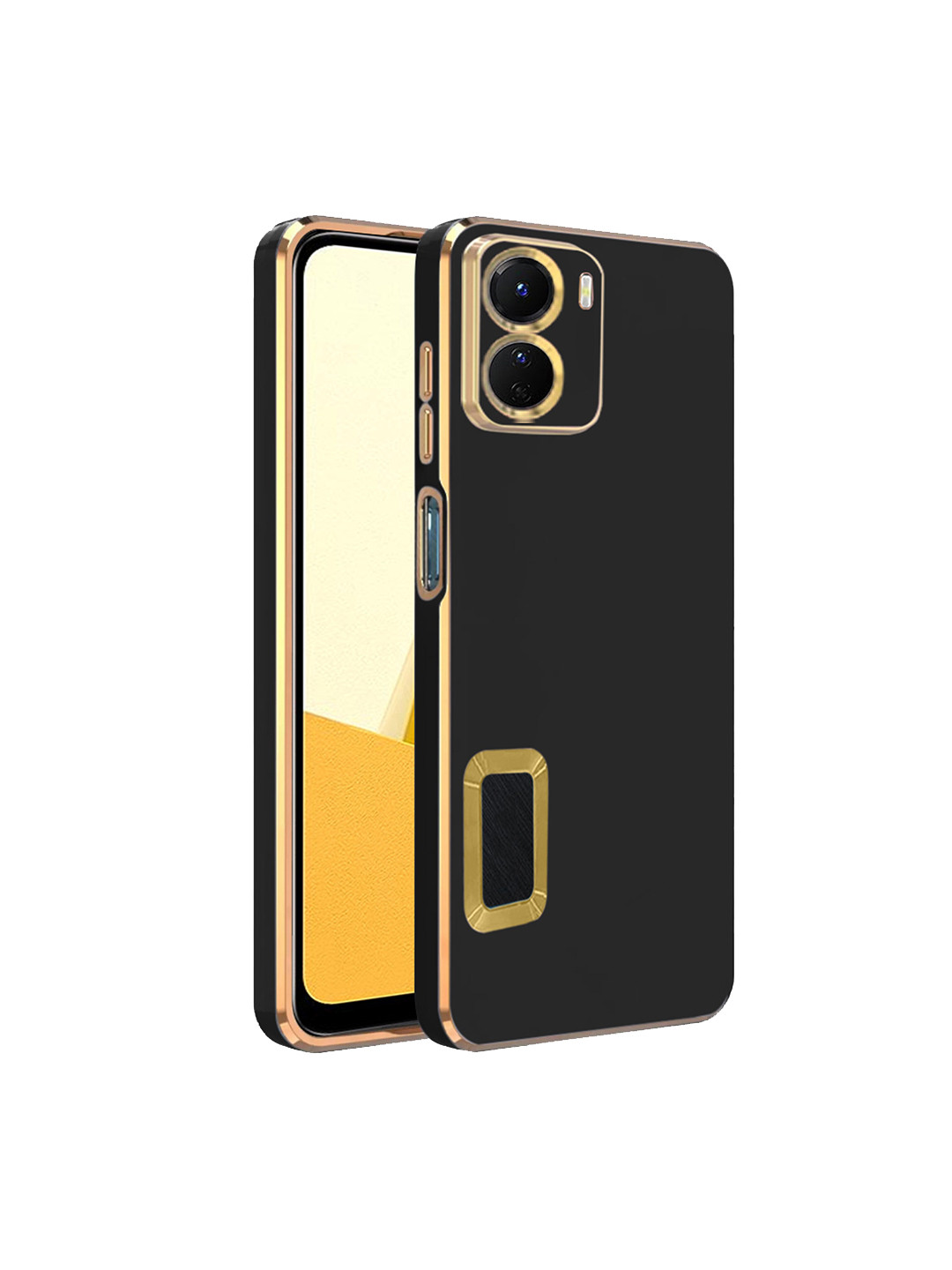 

Karwan Camera Protection Vivo Y16 Phone Back Cover, Black
