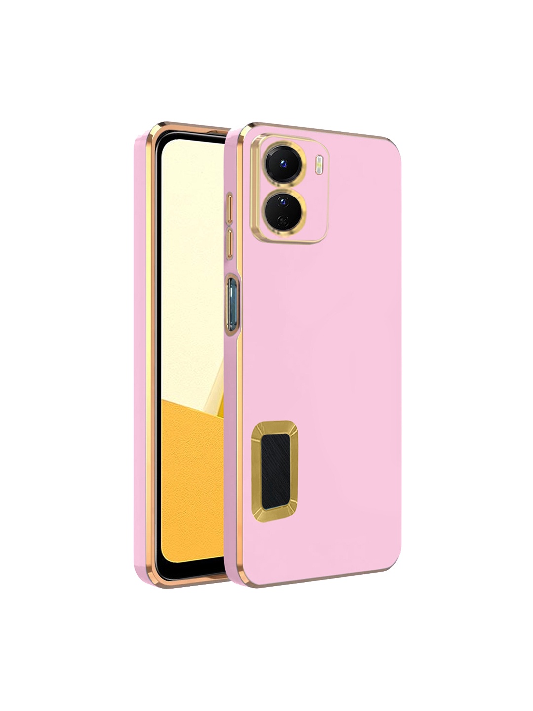 

Karwan Camera Protection Vivo Y16 Phone Back Cover, Pink
