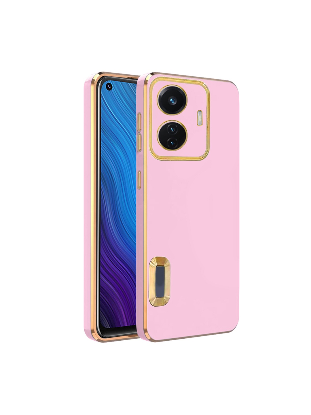

Karwan Camera Protection Vivo T144W Phone Back Cover, Pink
